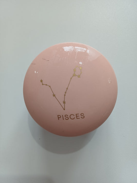 Pisces Pink Trinket Box - Good Condition