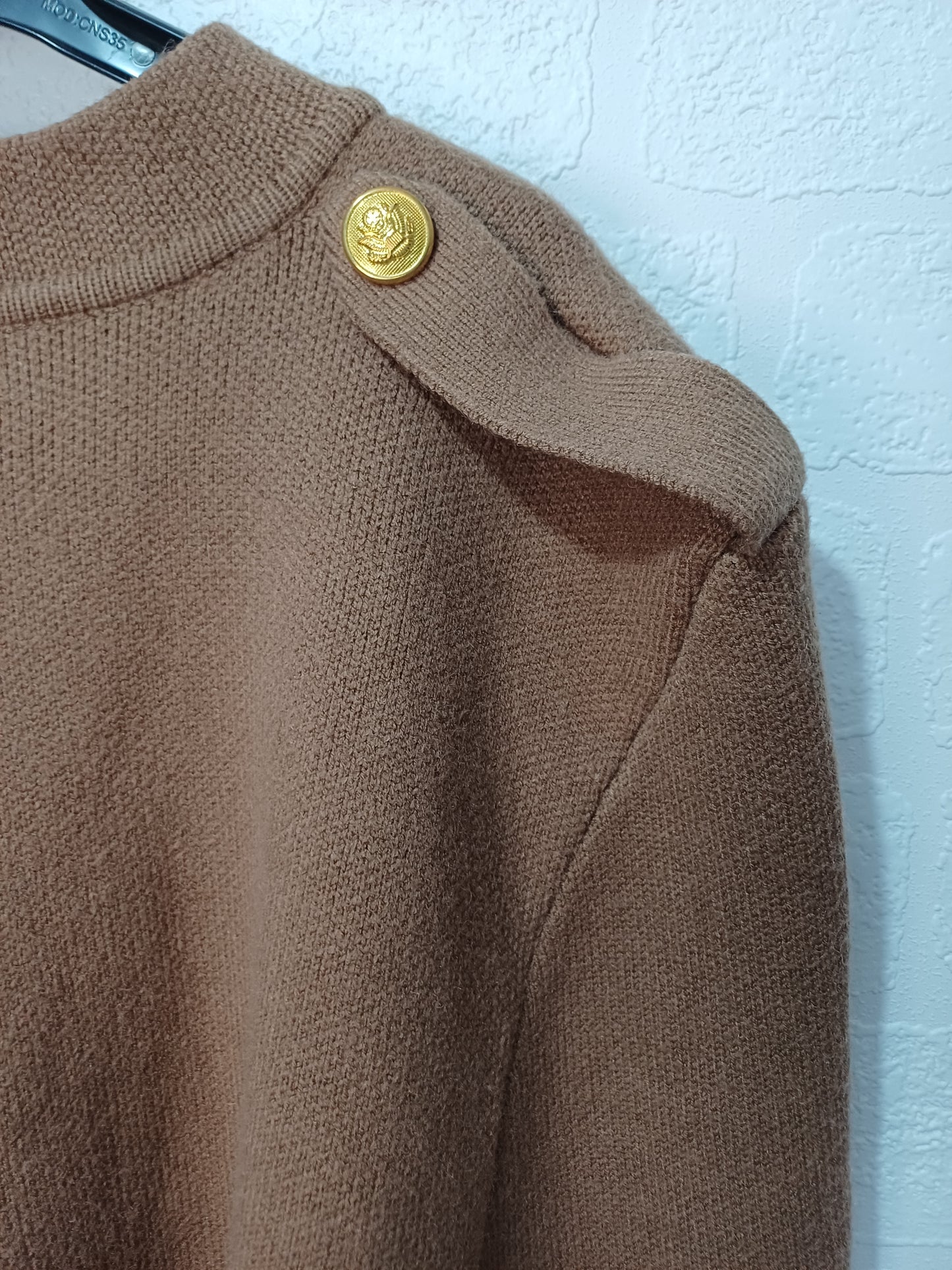 Malissa Brown Beige Poncho Cape One Size 30" Long - Very Good Condition