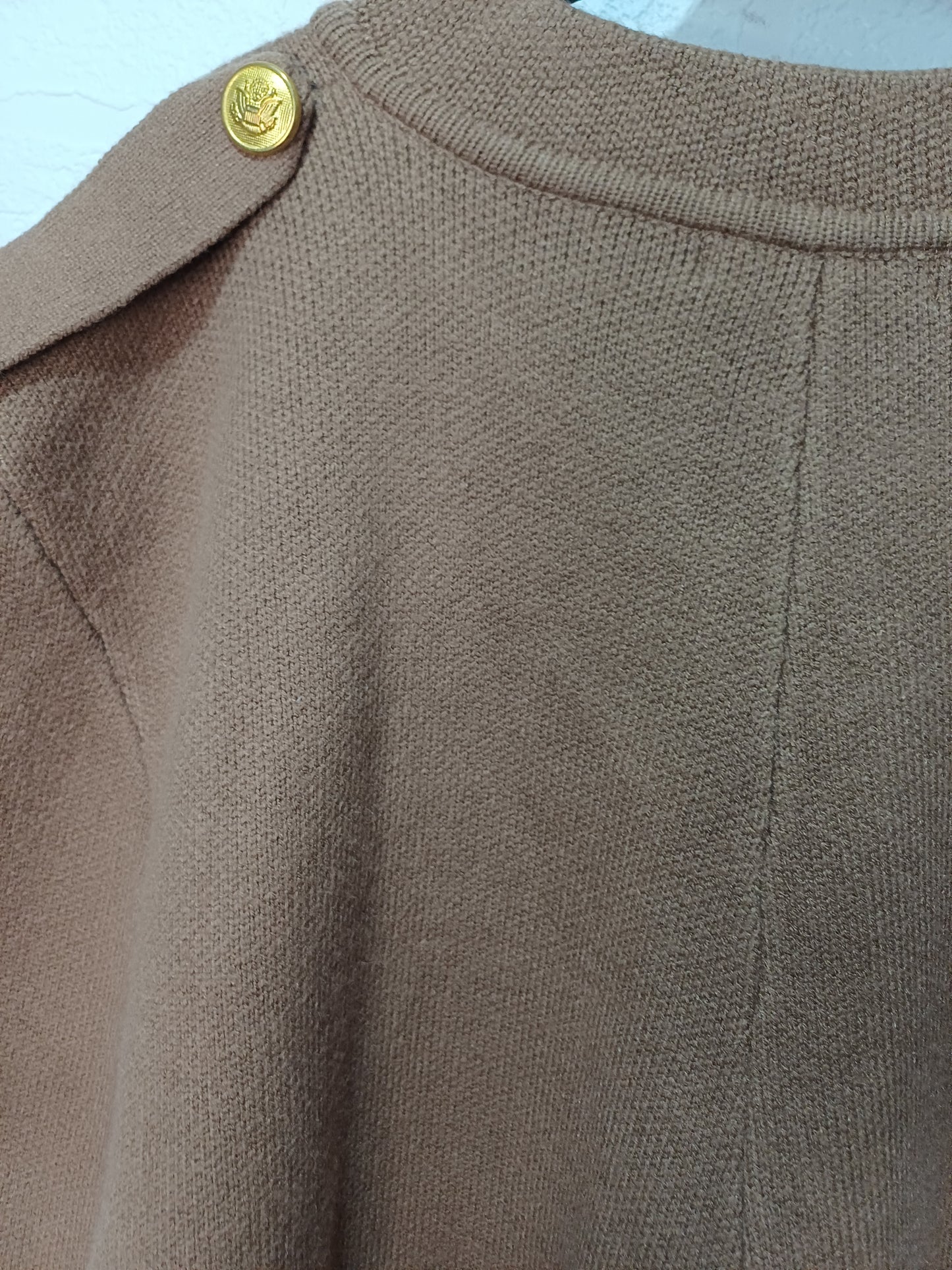 Malissa Brown Beige Poncho Cape One Size 30" Long - Very Good Condition