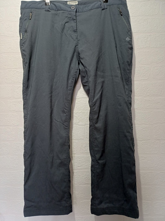 Women's Charcoal Grey Cargo Bottoms Size 18 40W 27L - Very Good Condition