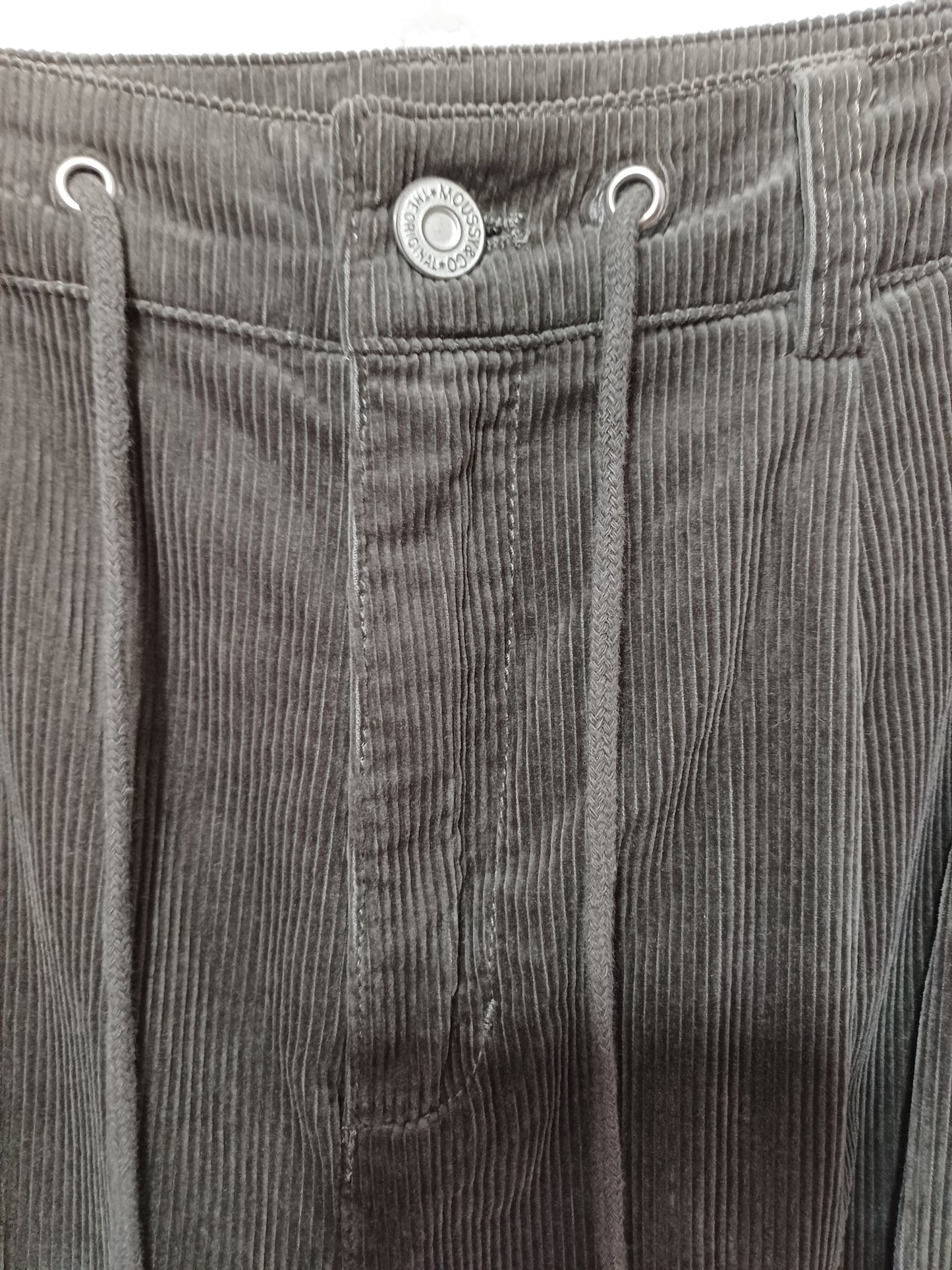 Moussy Charcoal Grey Cord Cargo Trousers Size 1 26W 28L - Good Condition