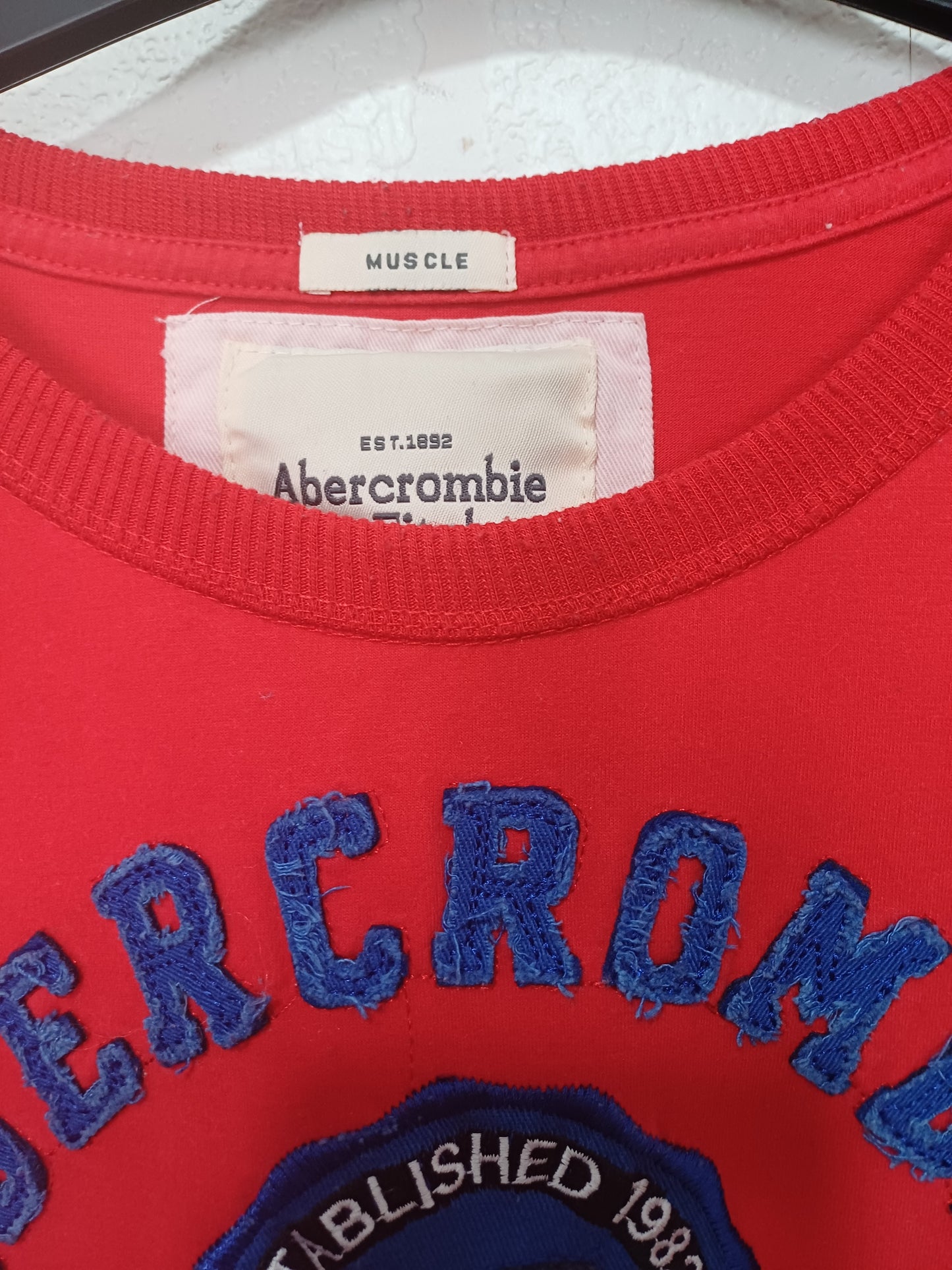 Abercrombie & Fitch Muscle Fit T-Shirt Large 20" PTP - Very Good Condition