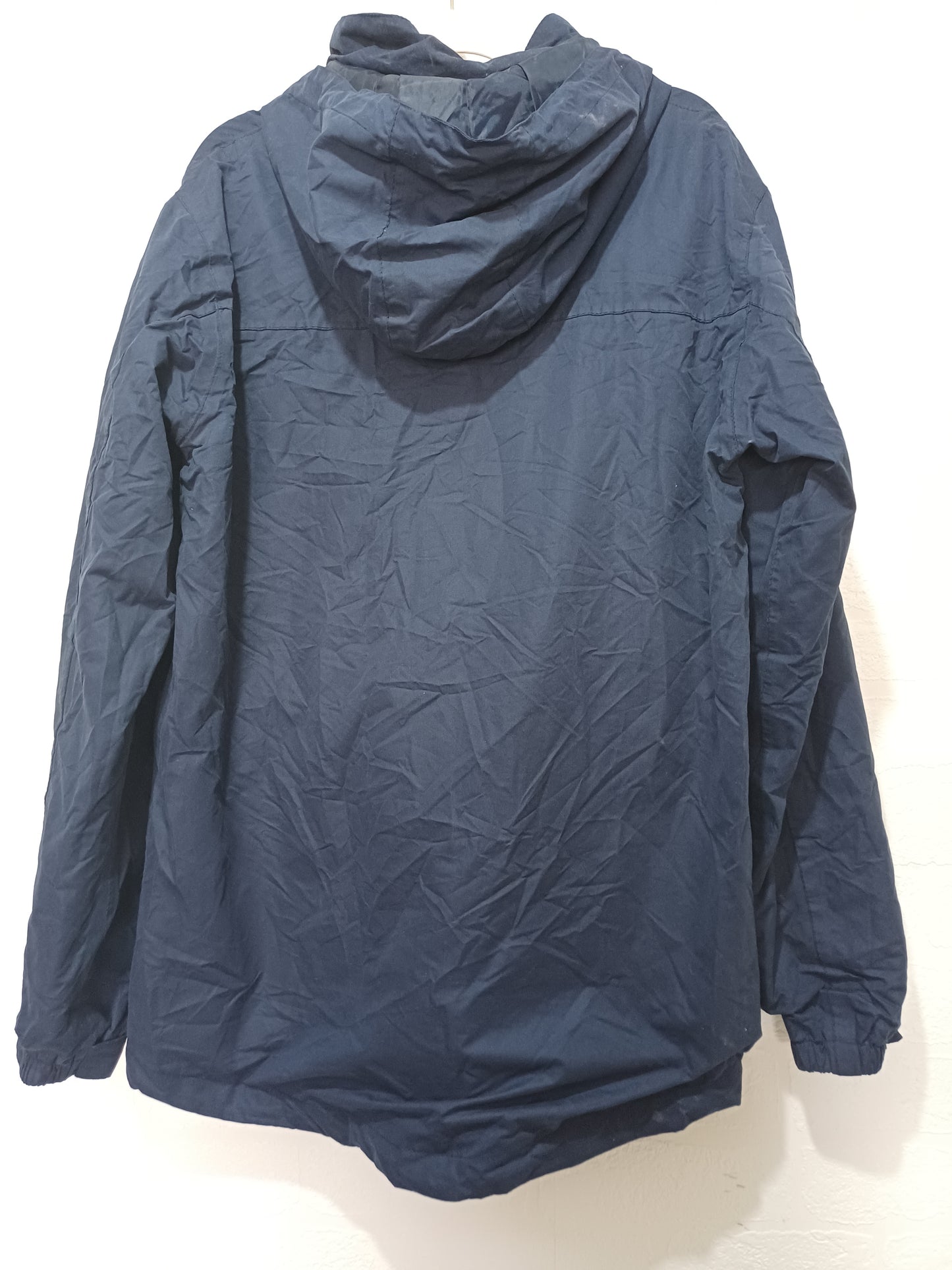 Peter Storm Navy Blue Zip Front Coat Large 23" PTP - Very Good Condition
