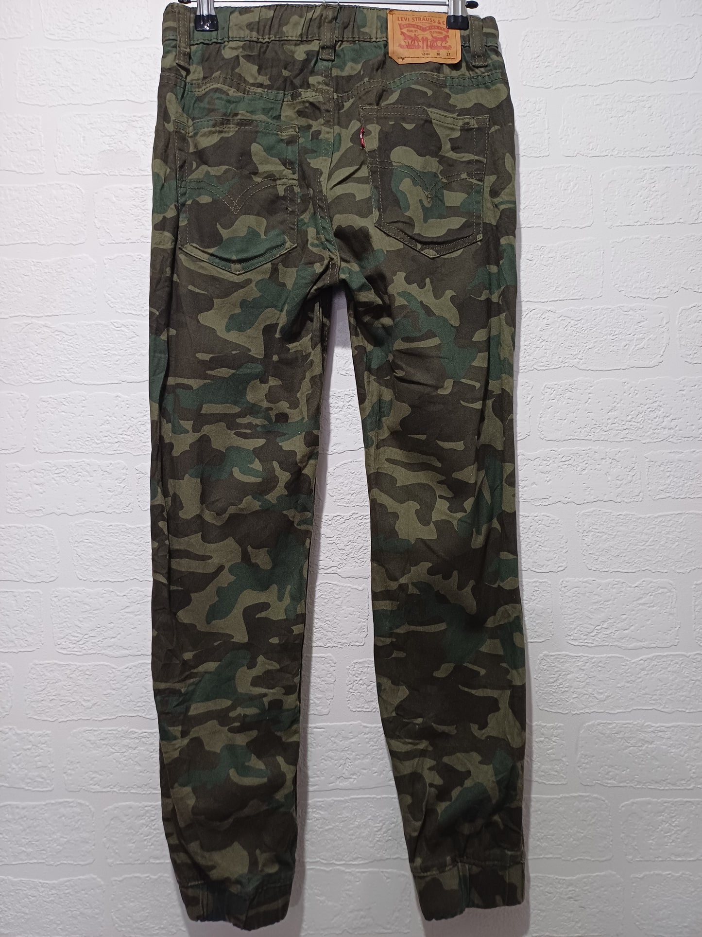 Levi's Women's Dark Green Camo Jogger Trousers W28 L25 - Very Good Condition