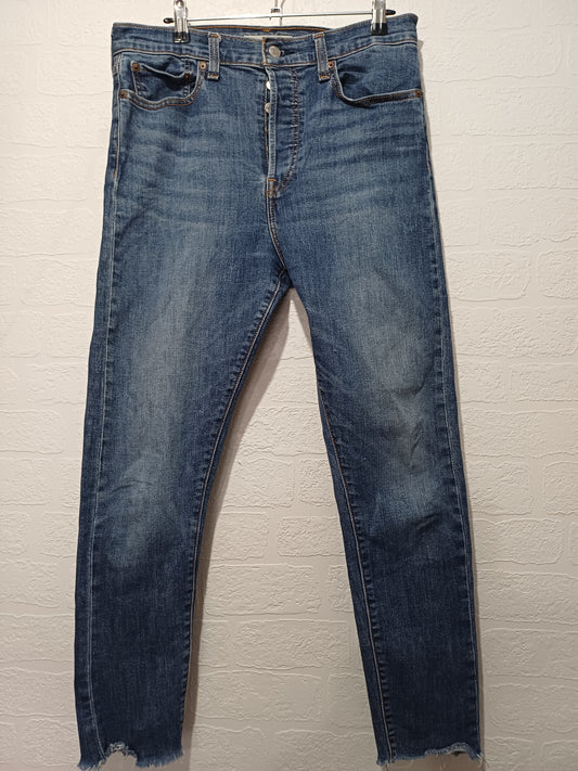 Levi's Women's Wedgie Skinny Jeans Blue W31 L26 - Good Condition