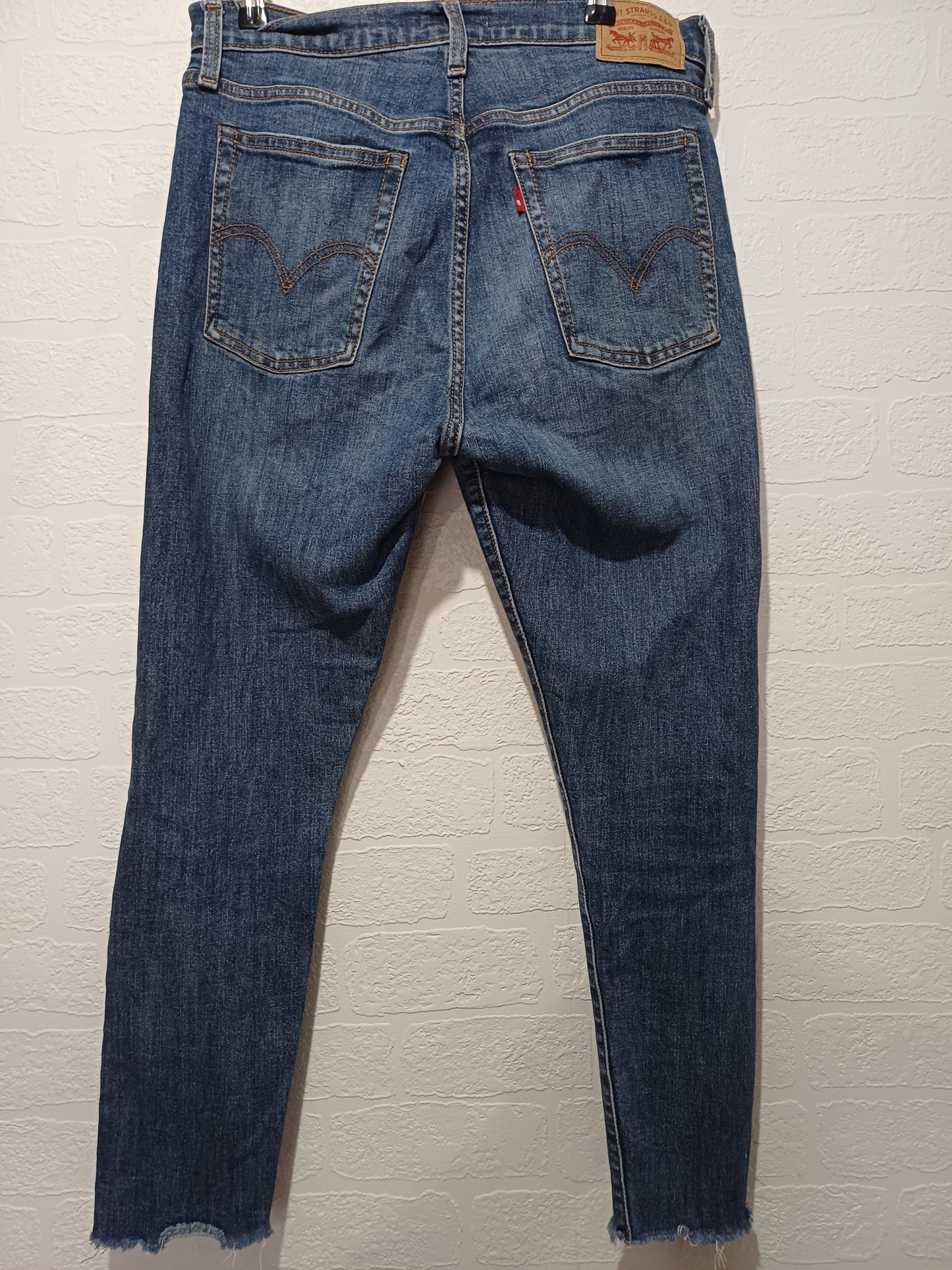 Levi's Women's Wedgie Skinny Jeans Blue W31 L26 - Good Condition