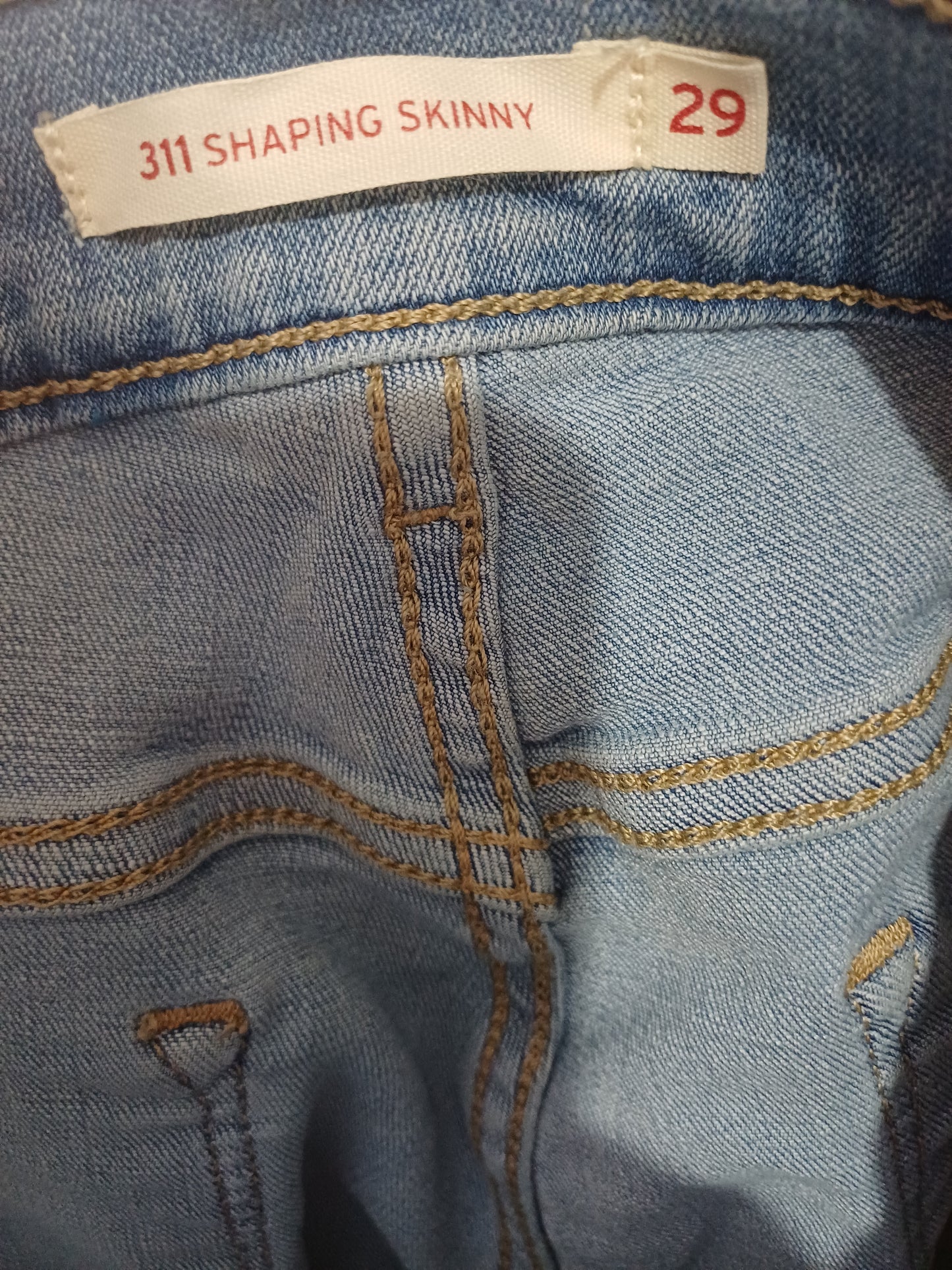 Levi's 311 Shaping Skinny Light Blue Wash Jeans W30 L30 - Very Good Condition