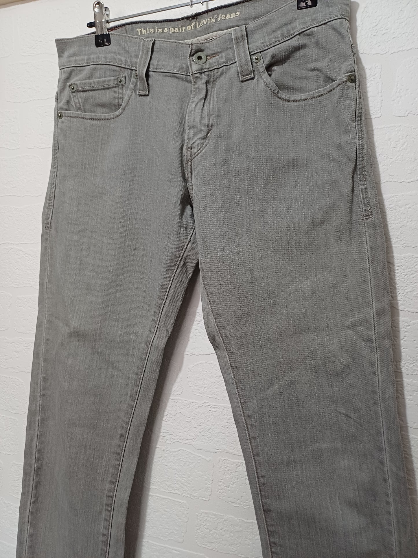 Levi's Grey/Beige 511 Skinny Jeans W30 L28 - Good Condition