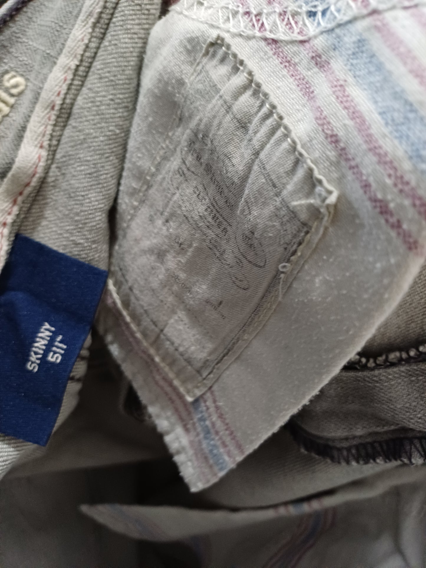 Levi's Grey/Beige 511 Skinny Jeans W30 L28 - Good Condition