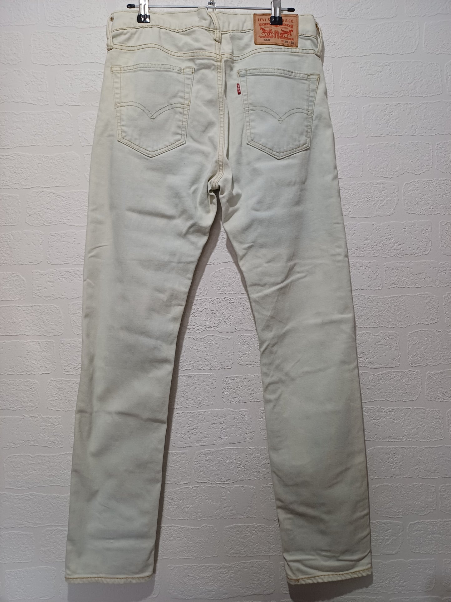 Levi's White/Cream 510 Skinny Jeans W30 L29 - Good Condition