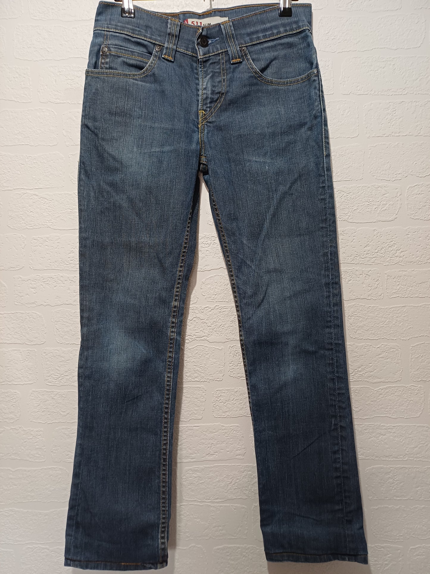 Levi's Blue Wash 511 Slim Fit Jeans Approx 29W 27L - Good Condition