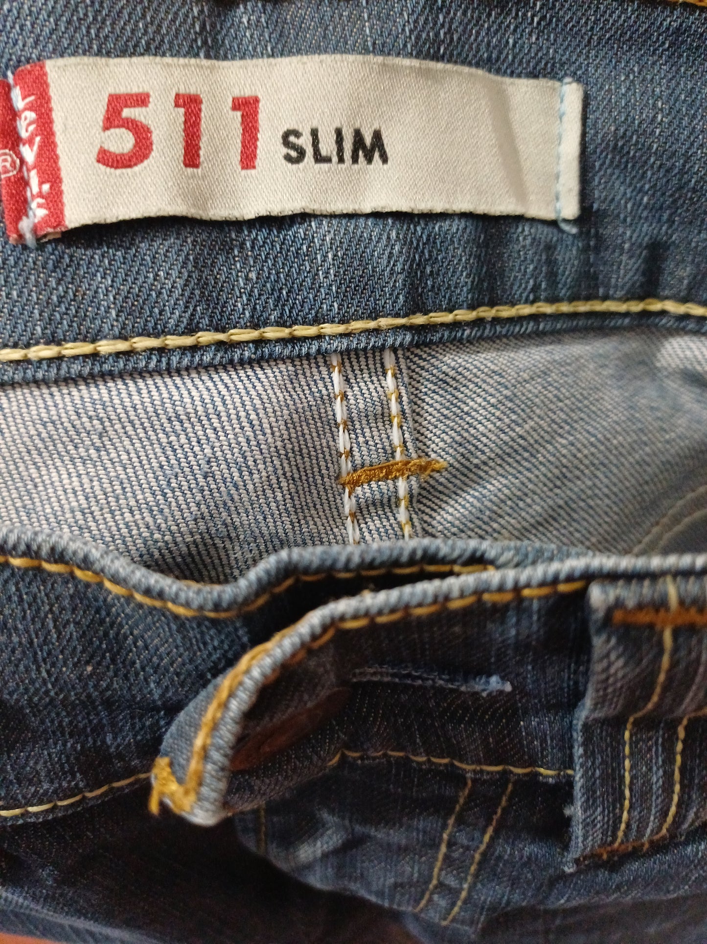 Levi's Blue Wash 511 Slim Fit Jeans Approx 29W 27L - Good Condition