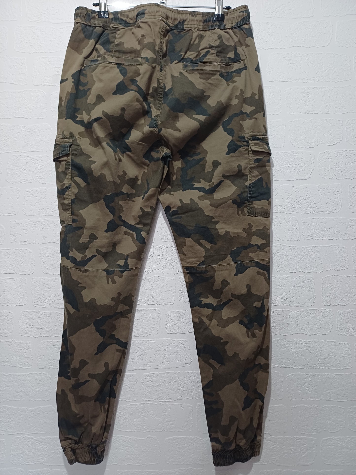 FSBN Green Brown Camo Cargo Joggers Small W30 L28 - Very Good Condition
