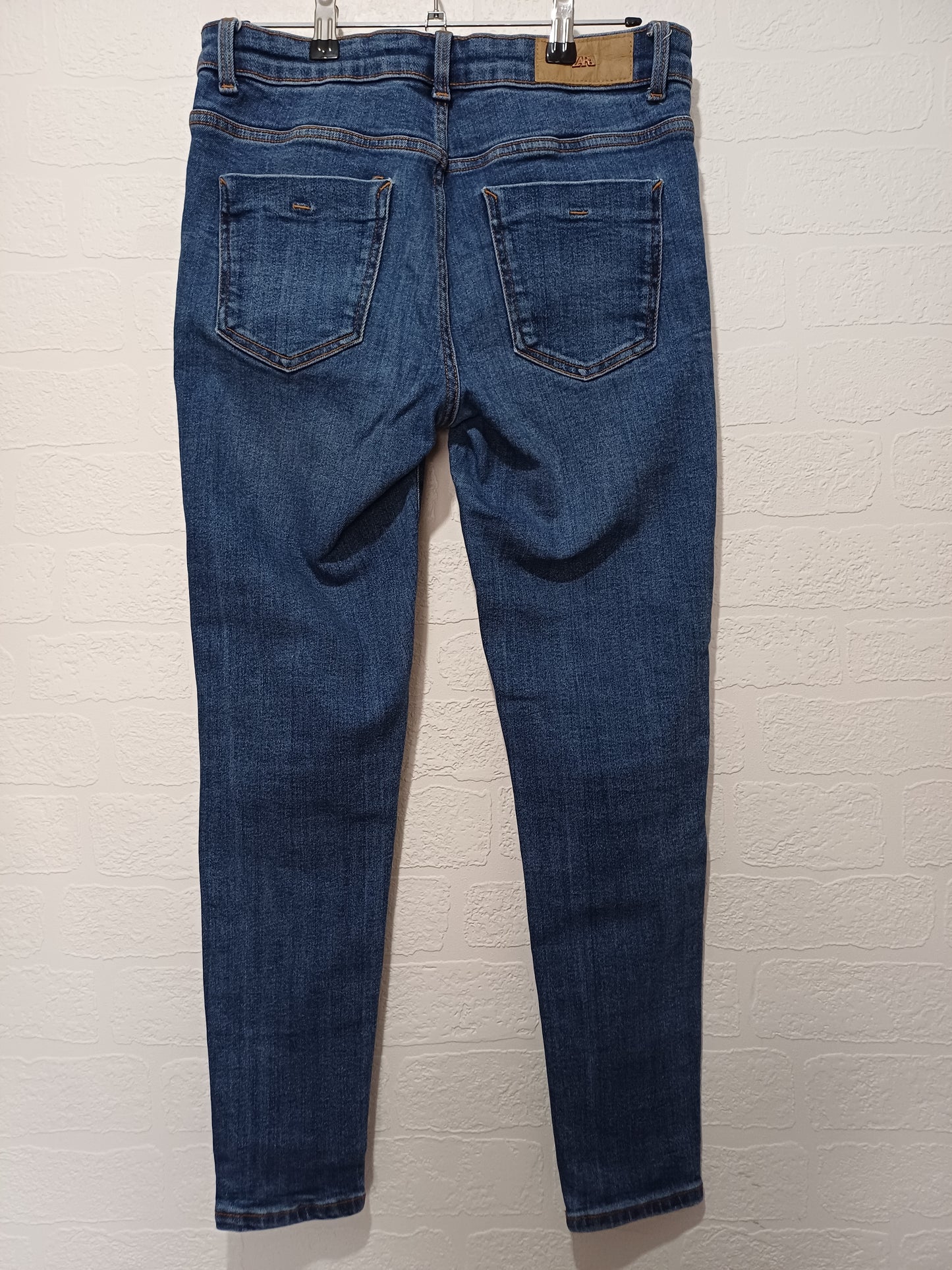 Zara Blue Skinny Stretch Jeans W28 L26 - Very Good Condition