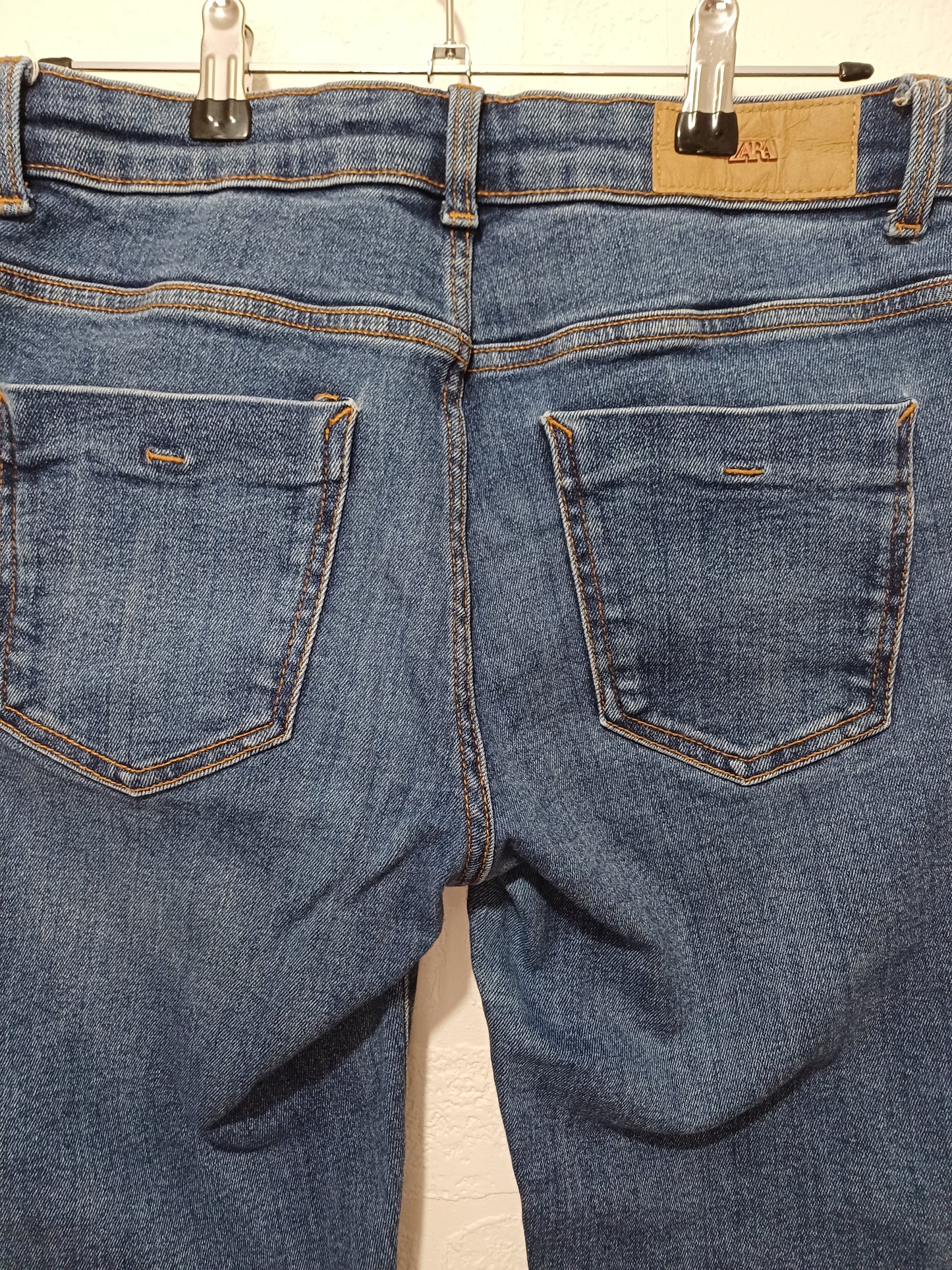 Zara Blue Skinny Stretch Jeans W28 L26 - Very Good Condition