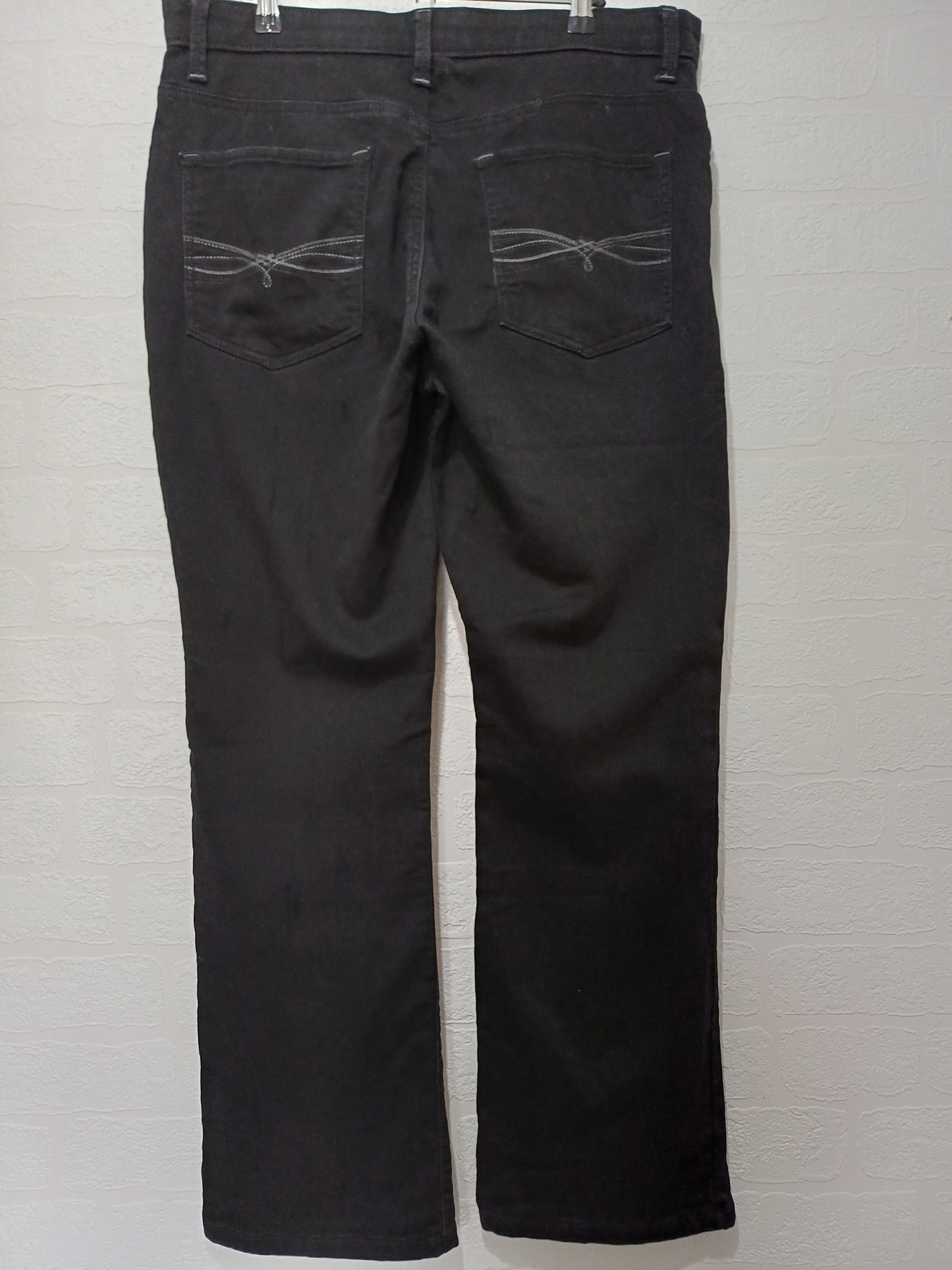 Platinum Faded Glory Black Straight Leg Jeans W34 L29 - Good Condition