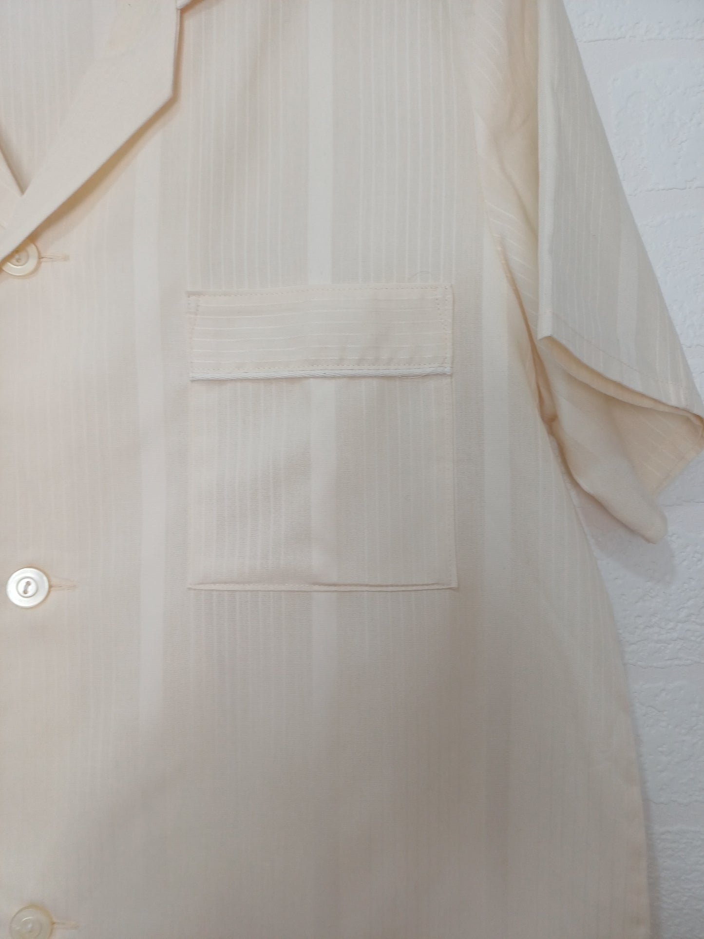 Canda Cream Vintage Blouse Small 21.5" PTP - Good Condition