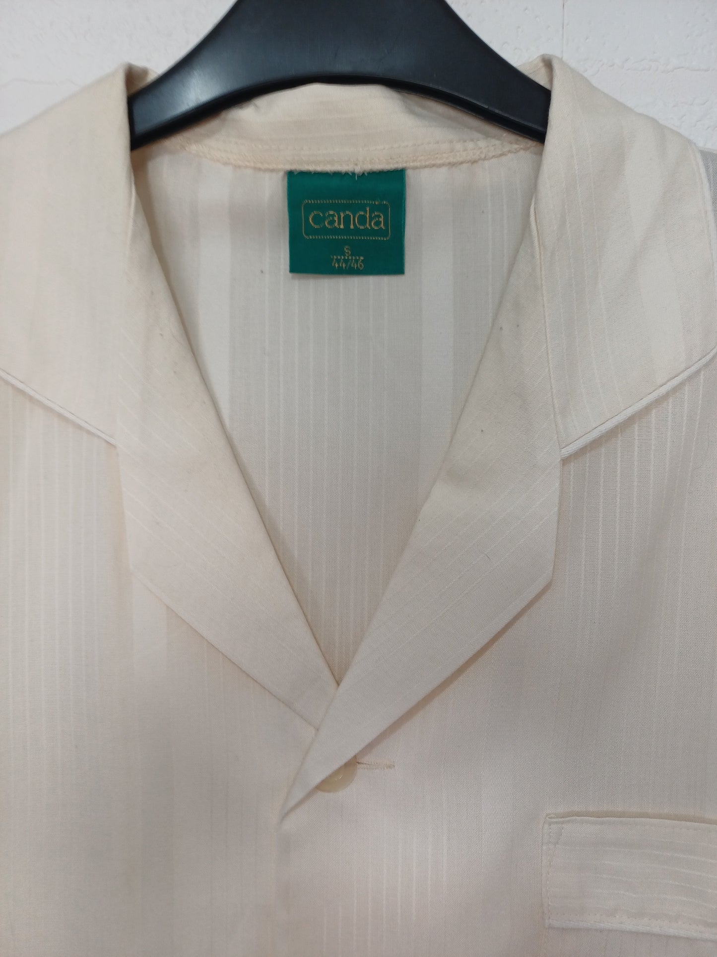 Canda Cream Vintage Blouse Small 21.5" PTP - Good Condition