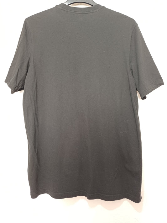 Adidas Black T-Shirt Medium 21" PTP - Good Condition