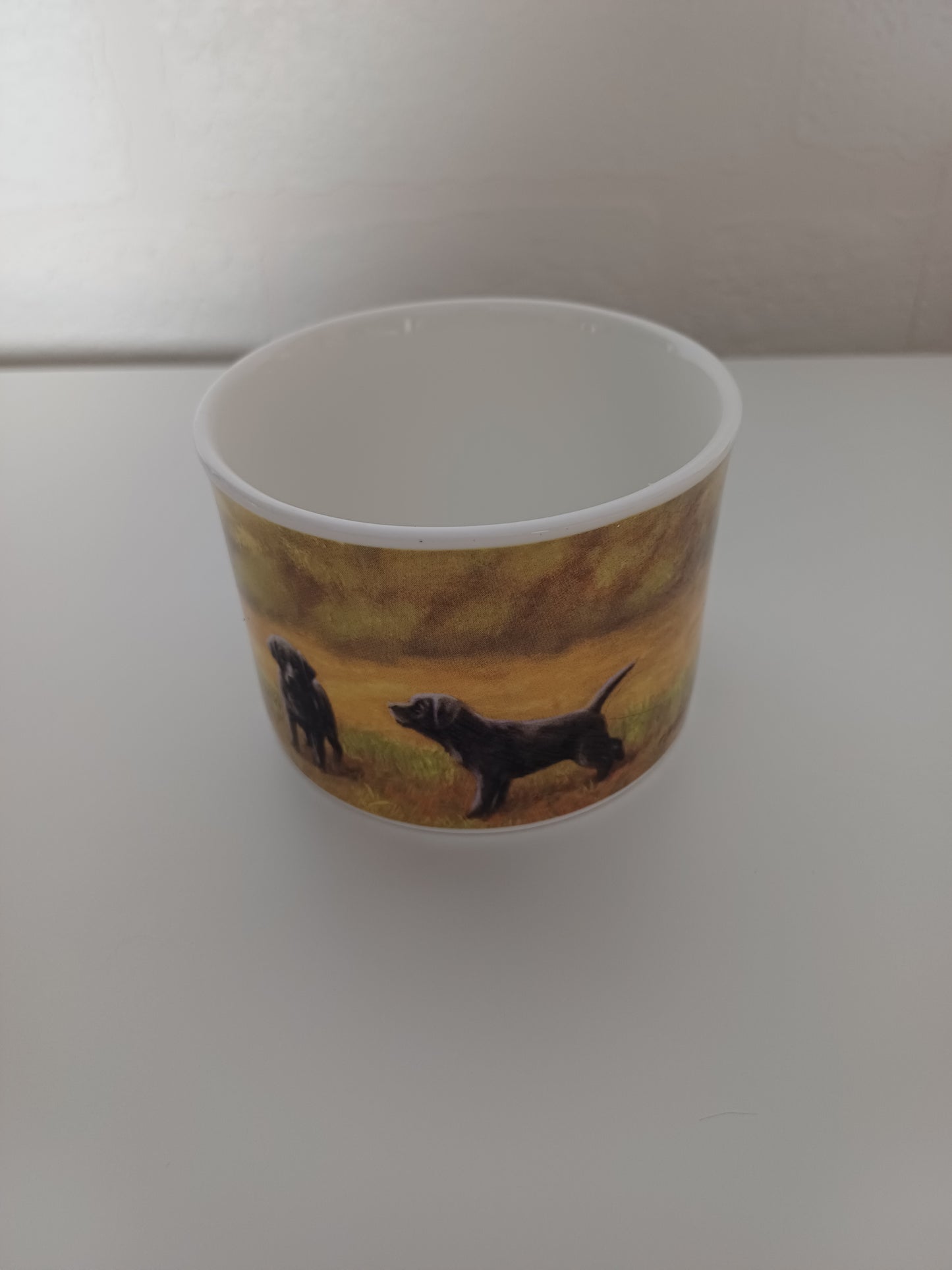 Danbury Mint Fine English Bone China Black Labrador Sugar Bowl by John Silver - Very Good Condition