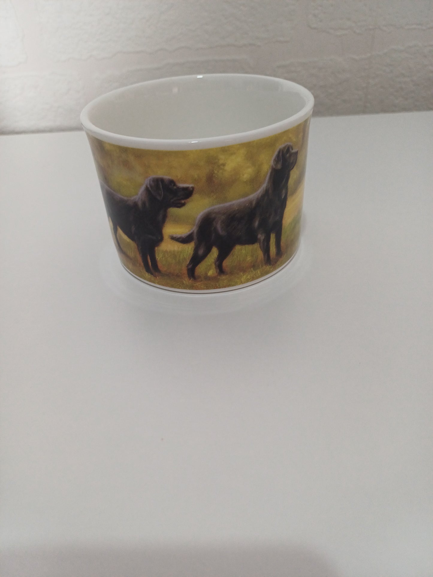Danbury Mint Fine English Bone China Black Labrador Sugar Bowl by John Silver - Very Good Condition