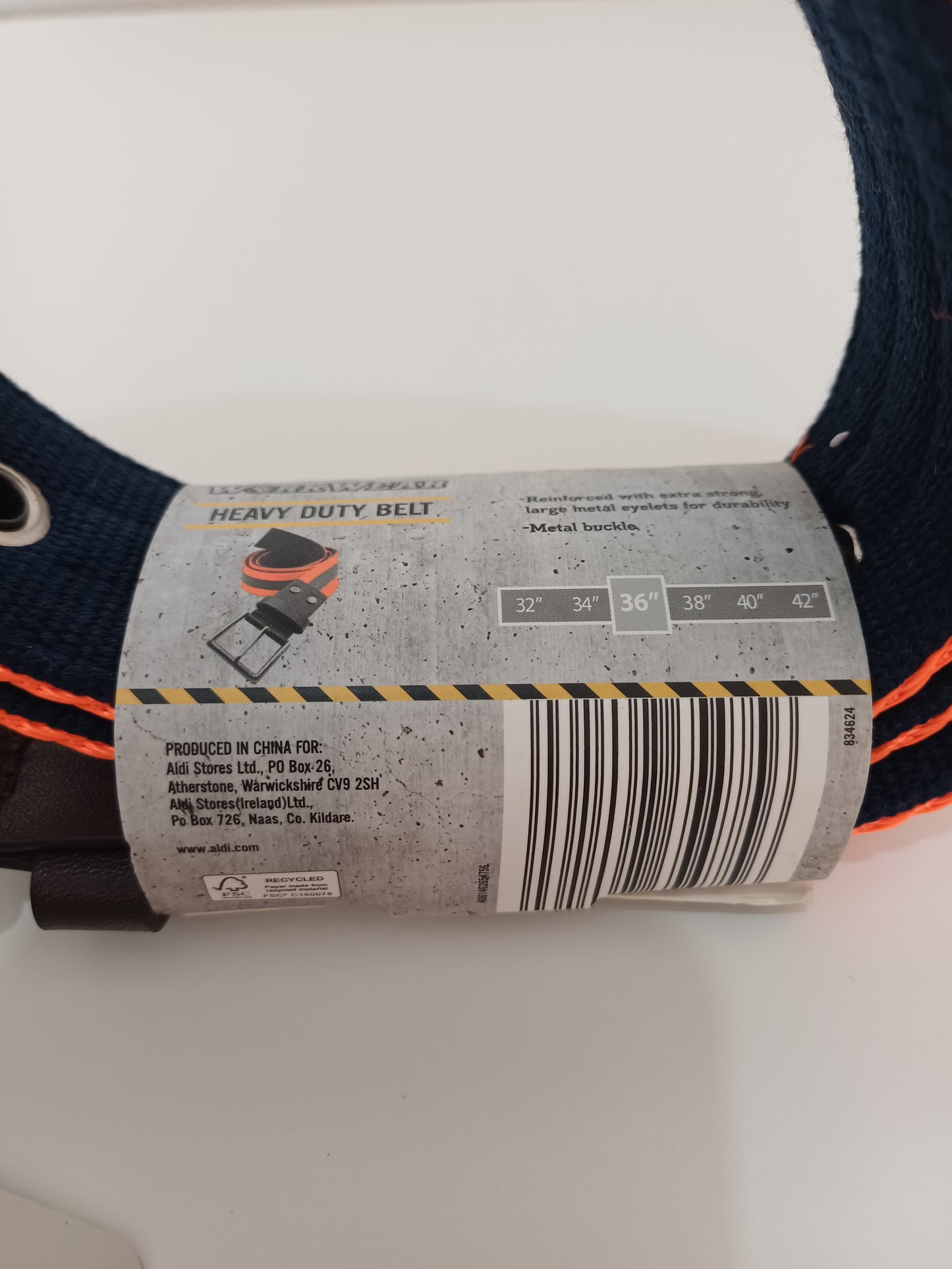 Workwear Hi-Vis Orange Reflective Safety Belt Medium 36" Waist - BNWT