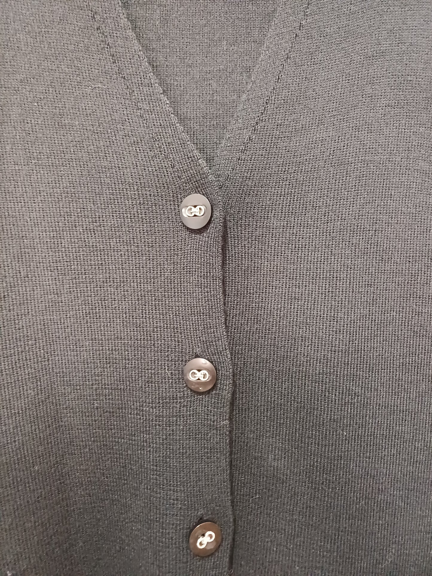 Cotswold Collections Black Wool Blend Longline Waistcoat Large 23" PTP - Very Good Condition