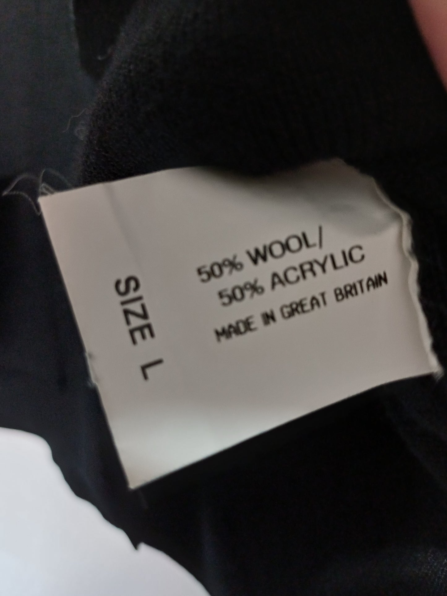 Cotswold Collections Black Wool Blend Longline Waistcoat Large 23" PTP - Very Good Condition