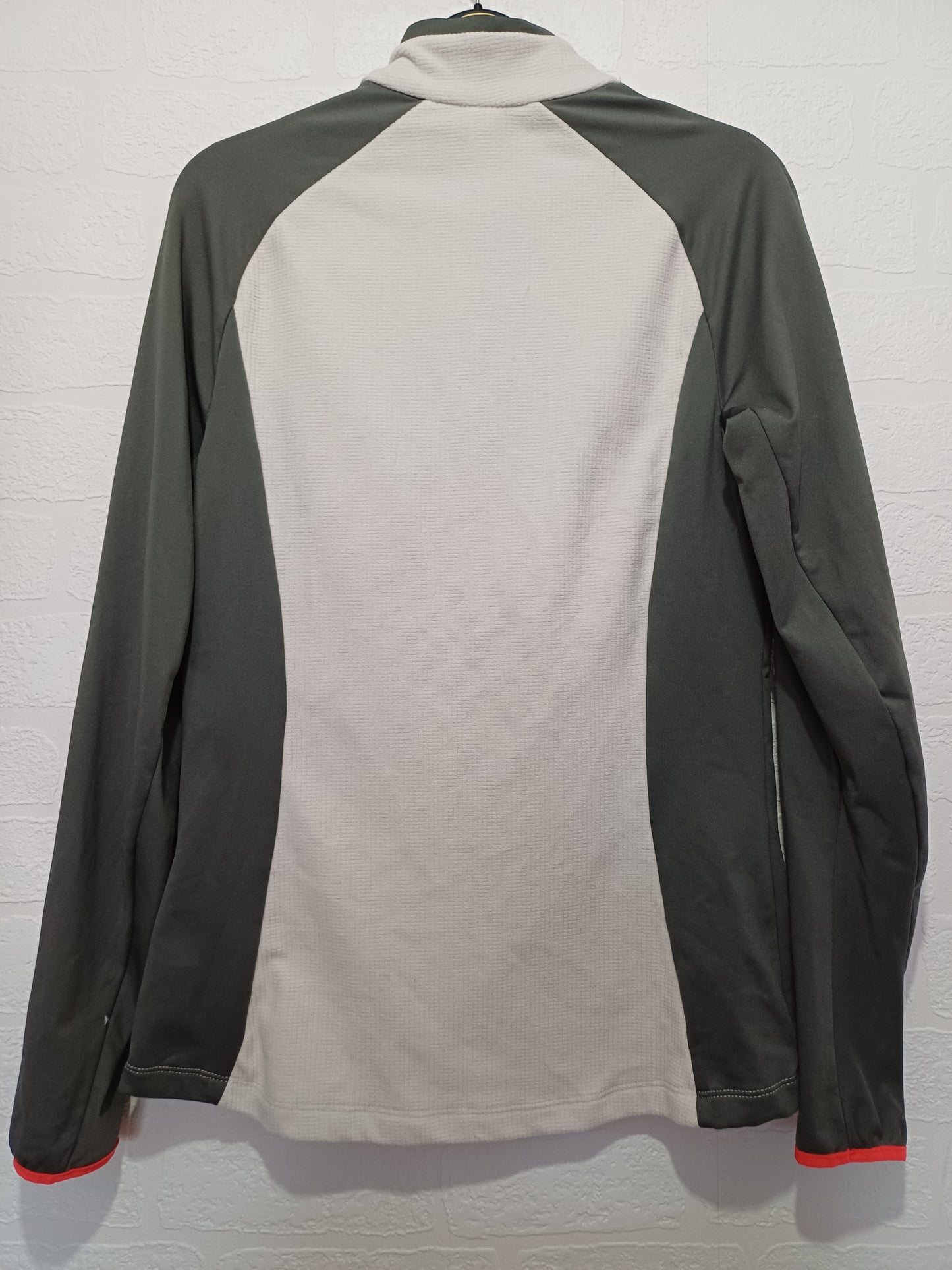 Quechua MH500 Beige Khaki Waffle Fleece Half Zip Top Medium 18" PTP - Good Condition
