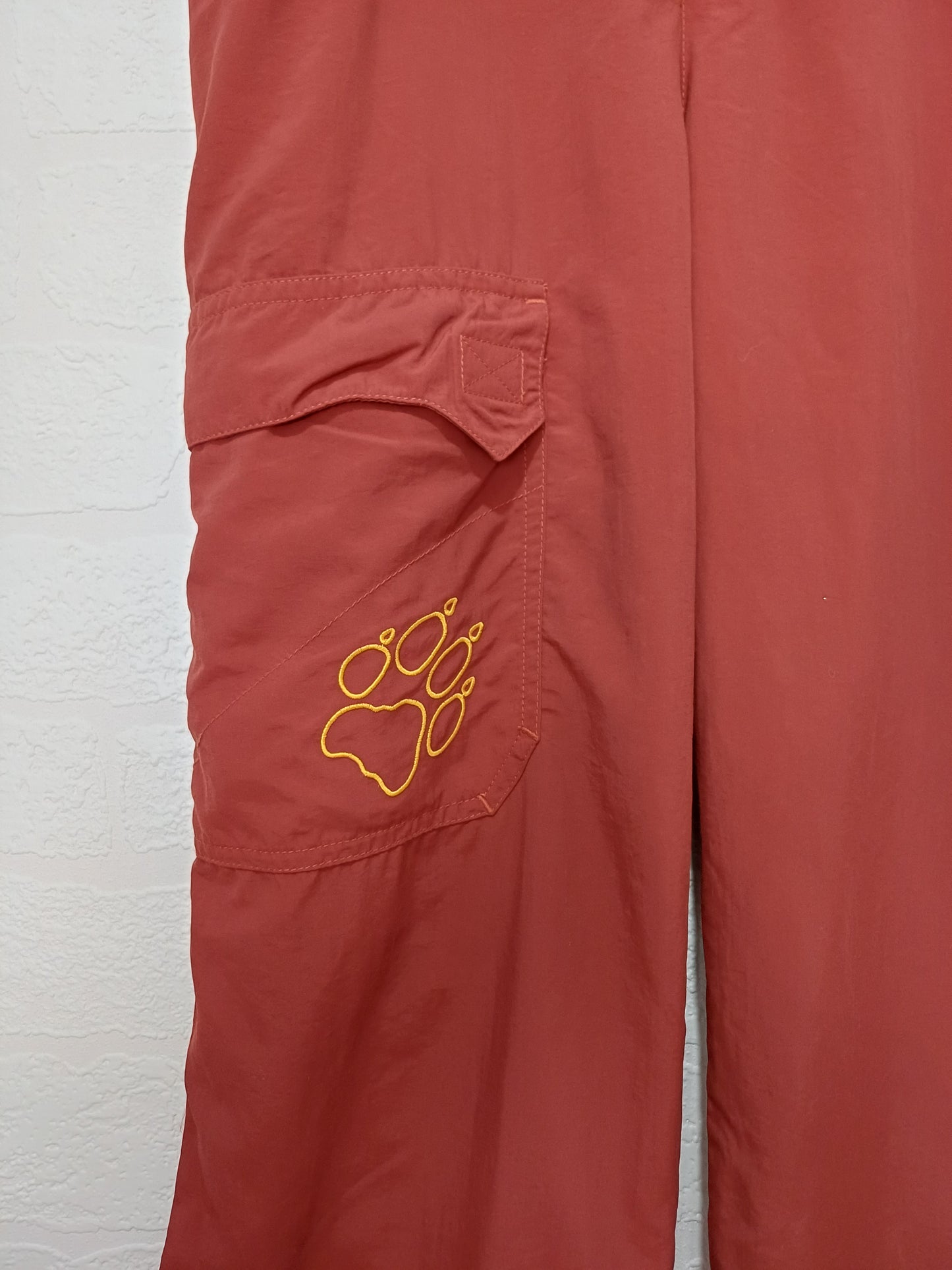 Jack Wolfskin Rust Orange Lightweight Cargo Trousers 28W 28L - Very Good Condition