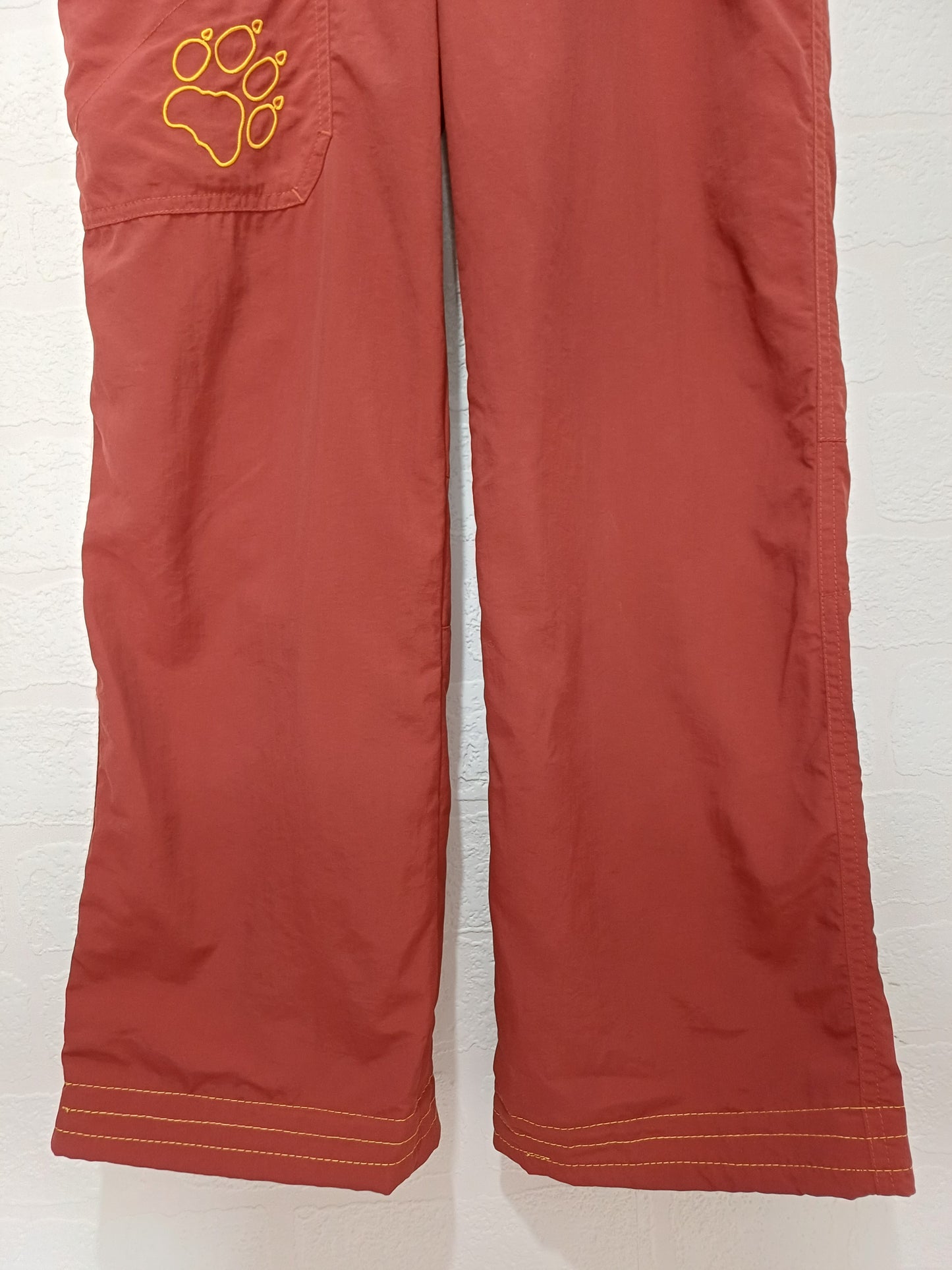 Jack Wolfskin Rust Orange Lightweight Cargo Trousers 28W 28L - Very Good Condition