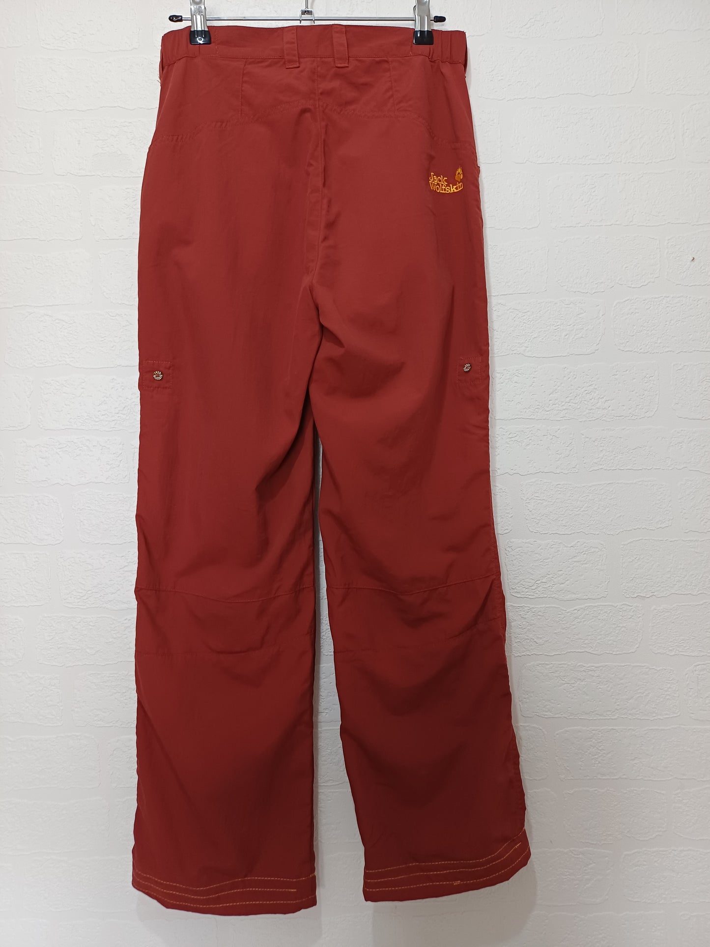 Jack Wolfskin Rust Orange Lightweight Cargo Trousers 28W 28L - Very Good Condition