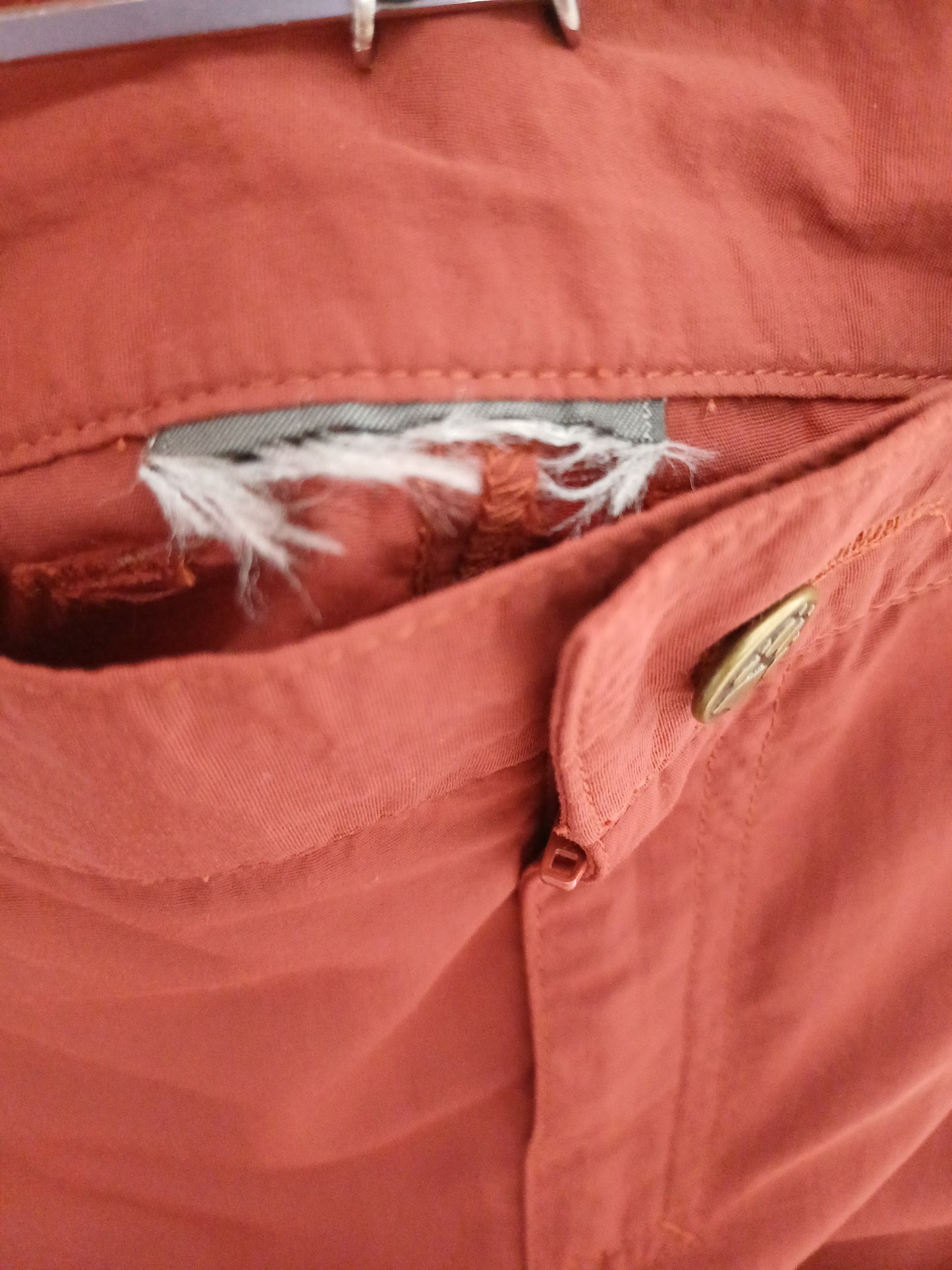 Jack Wolfskin Rust Orange Lightweight Cargo Trousers 28W 28L - Very Good Condition