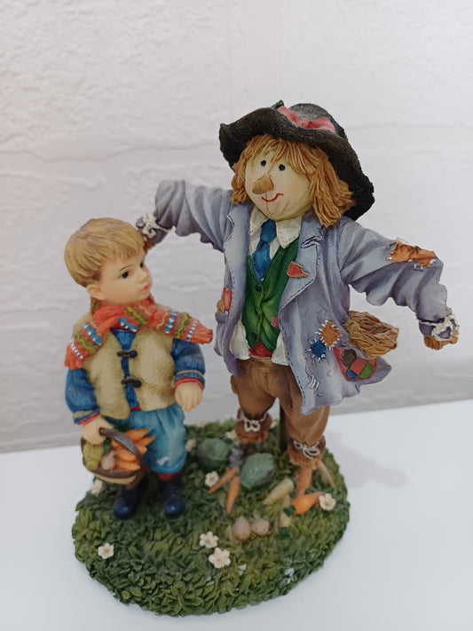 Leonardo Collection Sam and the Scarecrow Figurine by Christine Haworth - Very Good Condition
