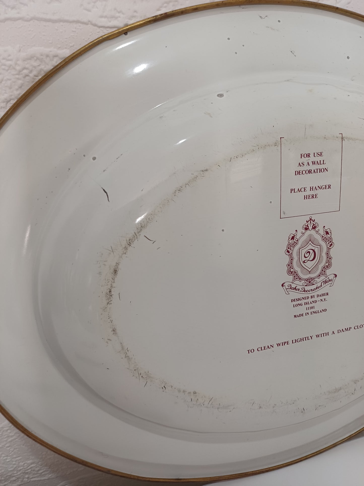 Daher Victorian Ladies Courtship Scene Oval Tin Wall Decor / Serving Tray Pair - Good Condition