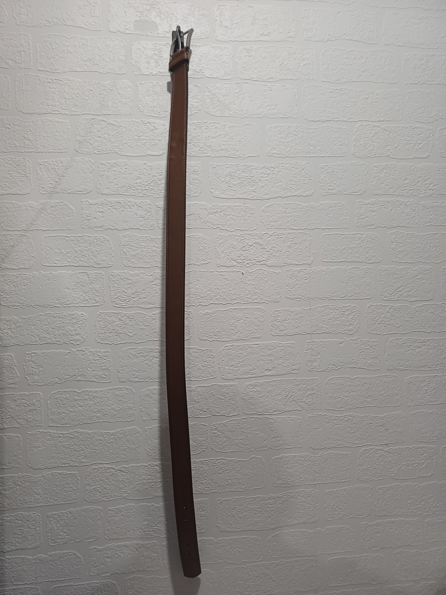 Peter Werth London No1 Brown Coated Bonded Leather Belt Size 34 - Very Good Condition