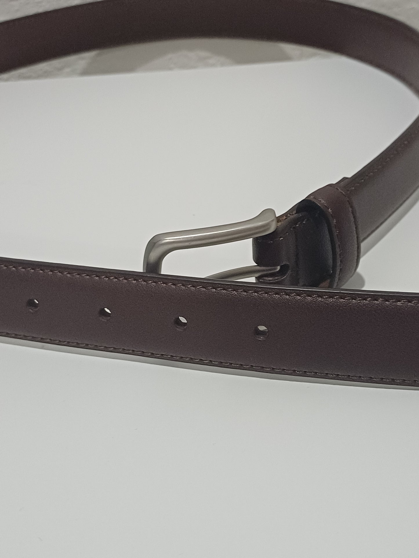 Peter Werth London No1 Dark Brown Coated Bonded Leather Belt Size 34 - Very Good Condition