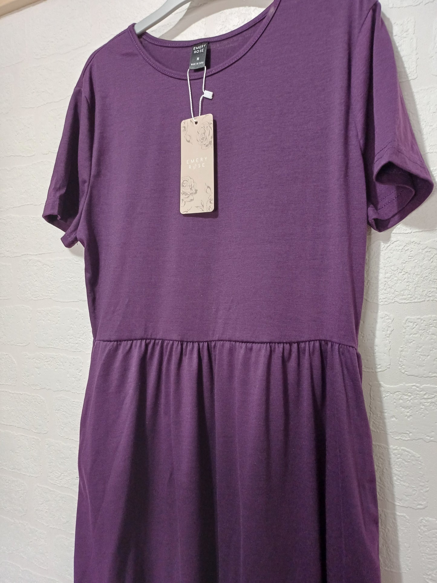 Emery Rose Purple Smock Dress Medium 17" PTP - New With Tags