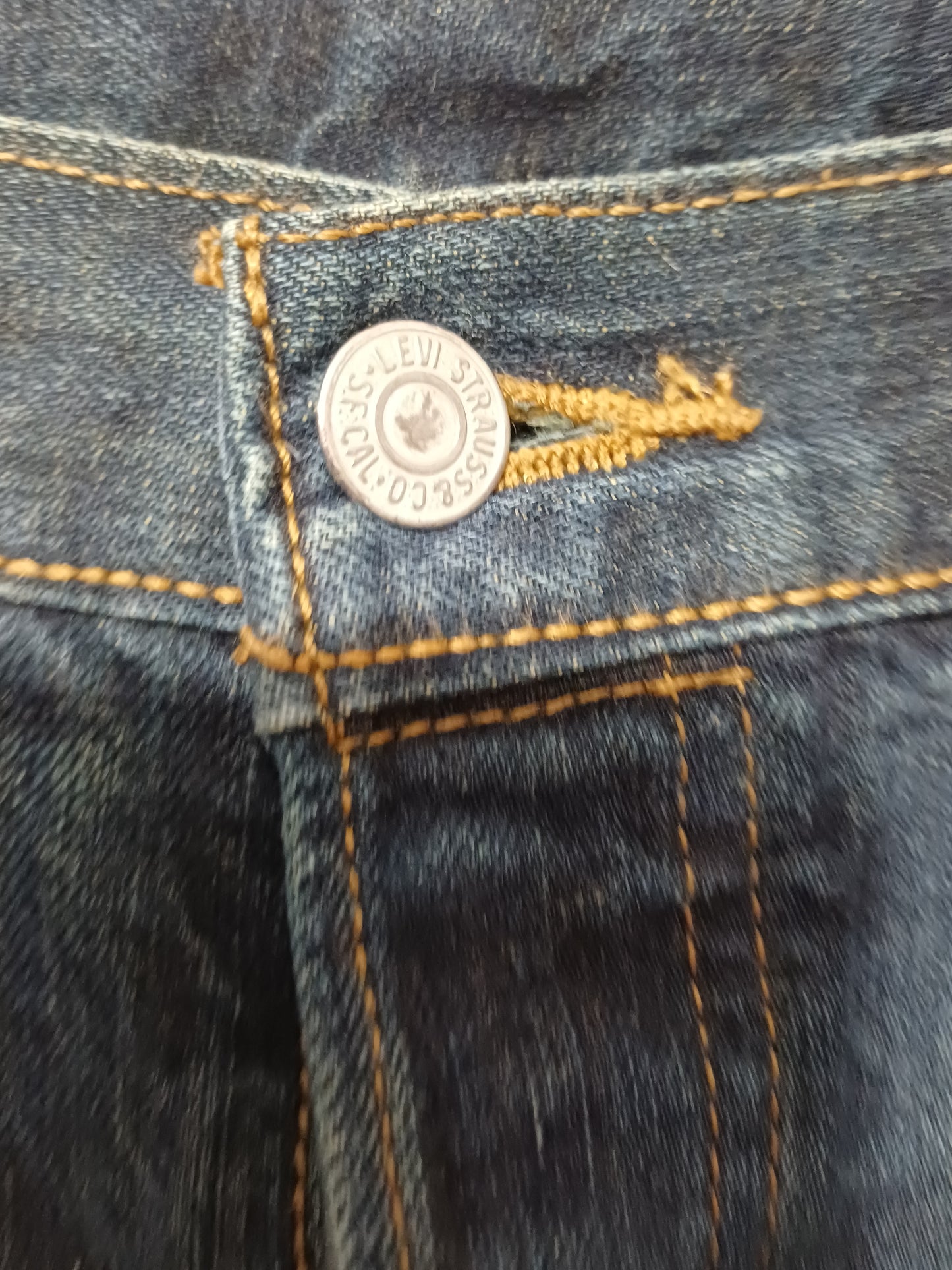 Levi's Navy Blue 501 Straight Leg Denim Jeans W38 L31 - Very Good Condition