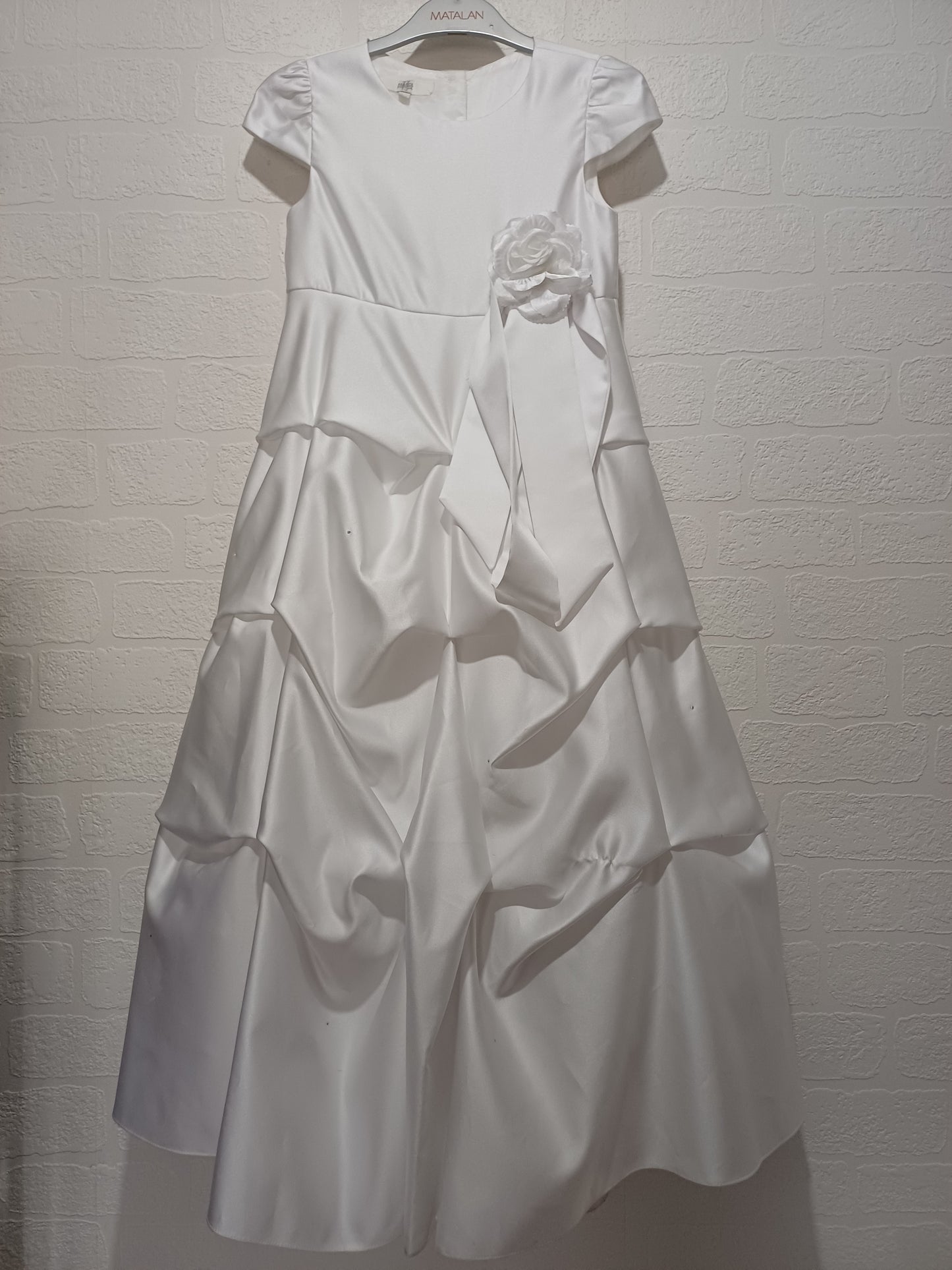 Pearce Fionda White Occasion Dress Girls Age 8 13" PTP - Good Condition