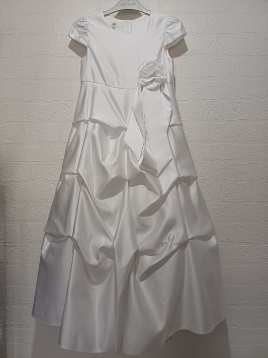 Girls' Dress Pearce Fionda White Layered Occasion Age 8 - Good Condition
