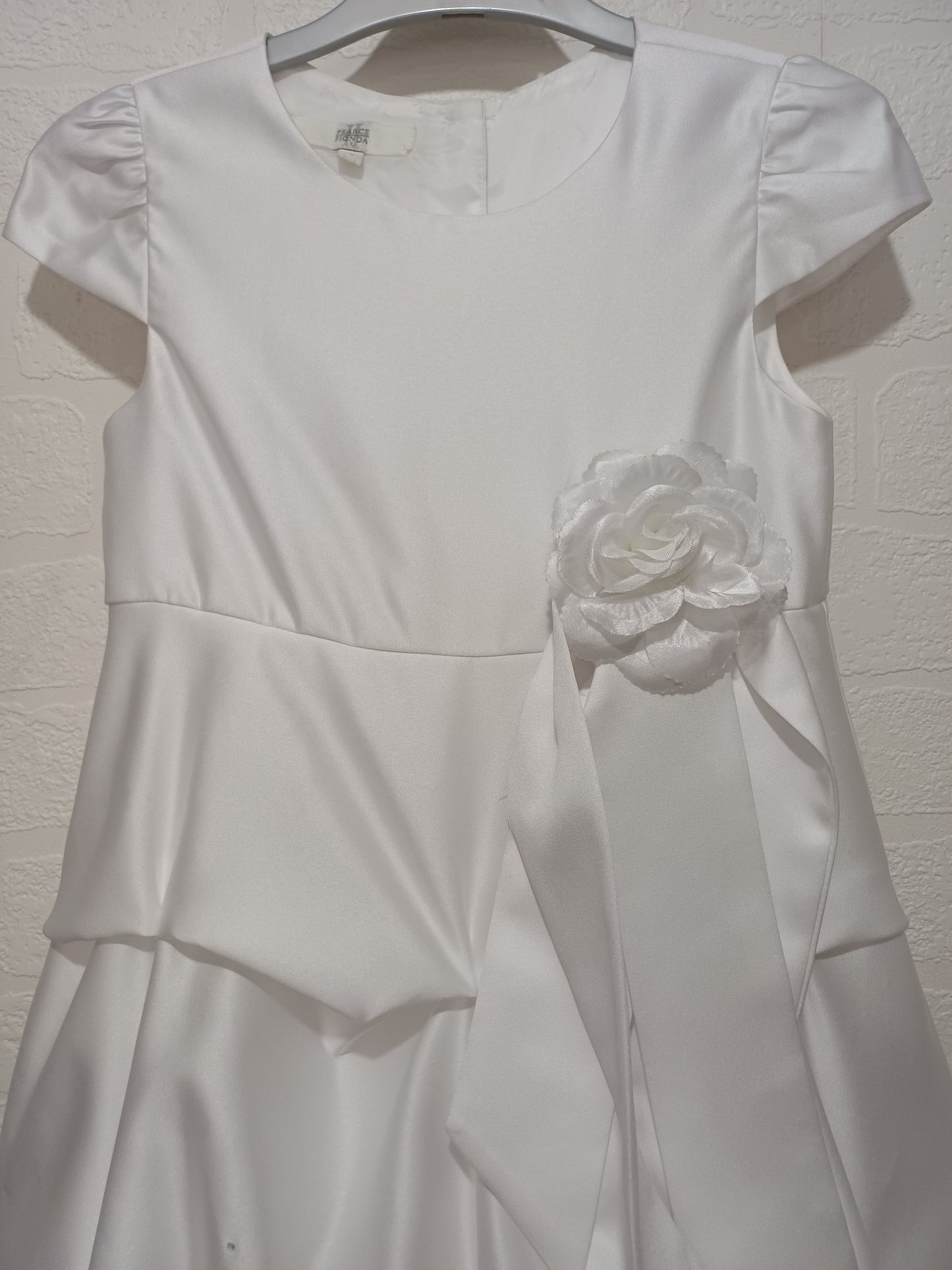 Pearce Fionda White Occasion Dress Girls Age 8 13" PTP - Good Condition