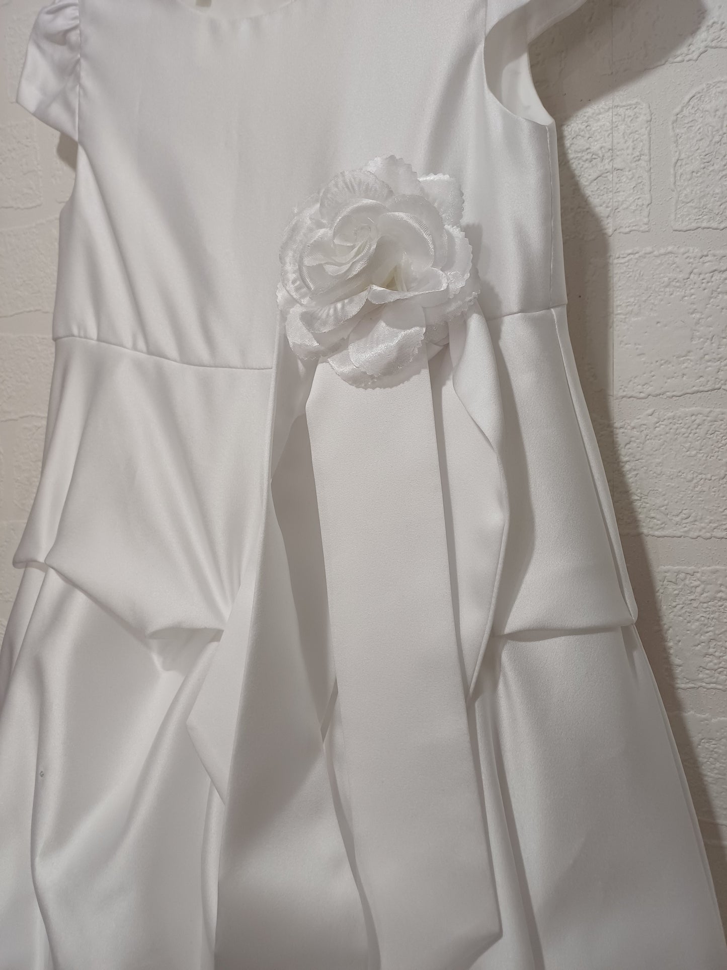 Pearce Fionda White Occasion Dress Girls Age 8 13" PTP - Good Condition