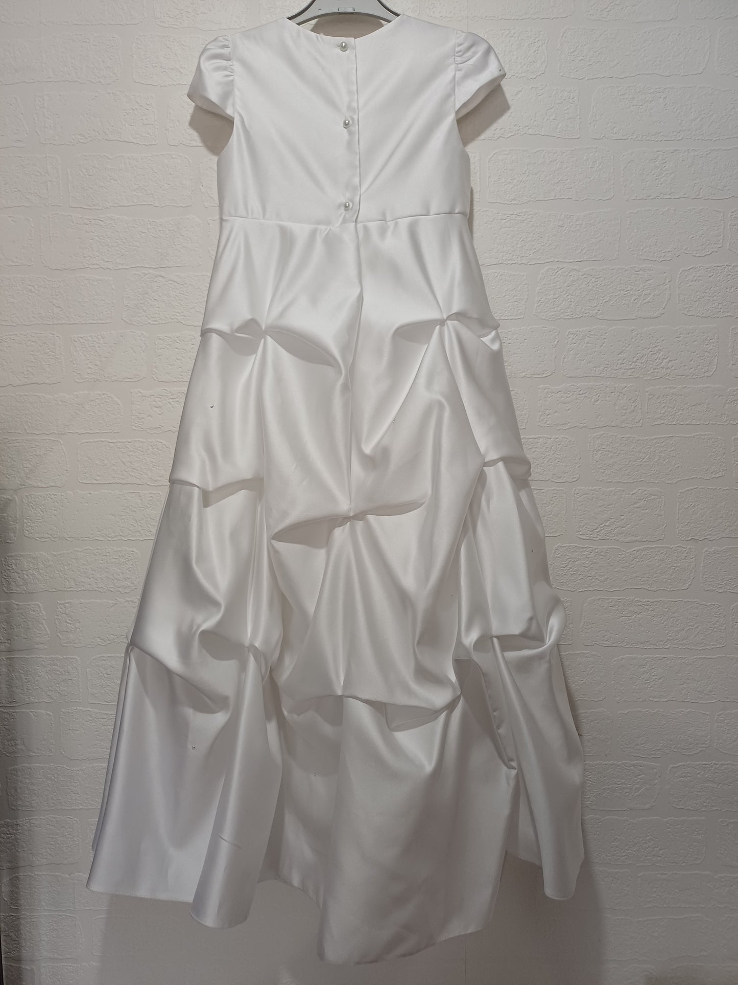 Pearce Fionda White Occasion Dress Girls Age 8 13" PTP - Good Condition