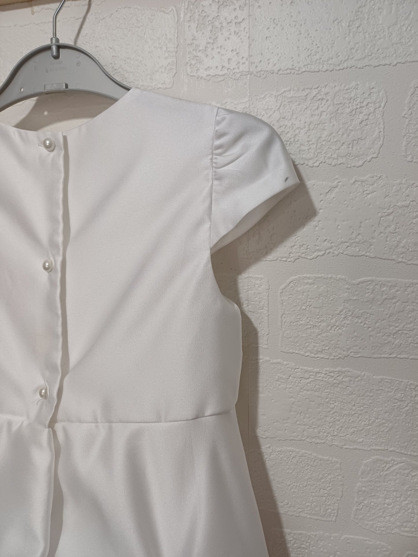 Pearce Fionda White Occasion Dress Girls Age 8 13" PTP - Good Condition