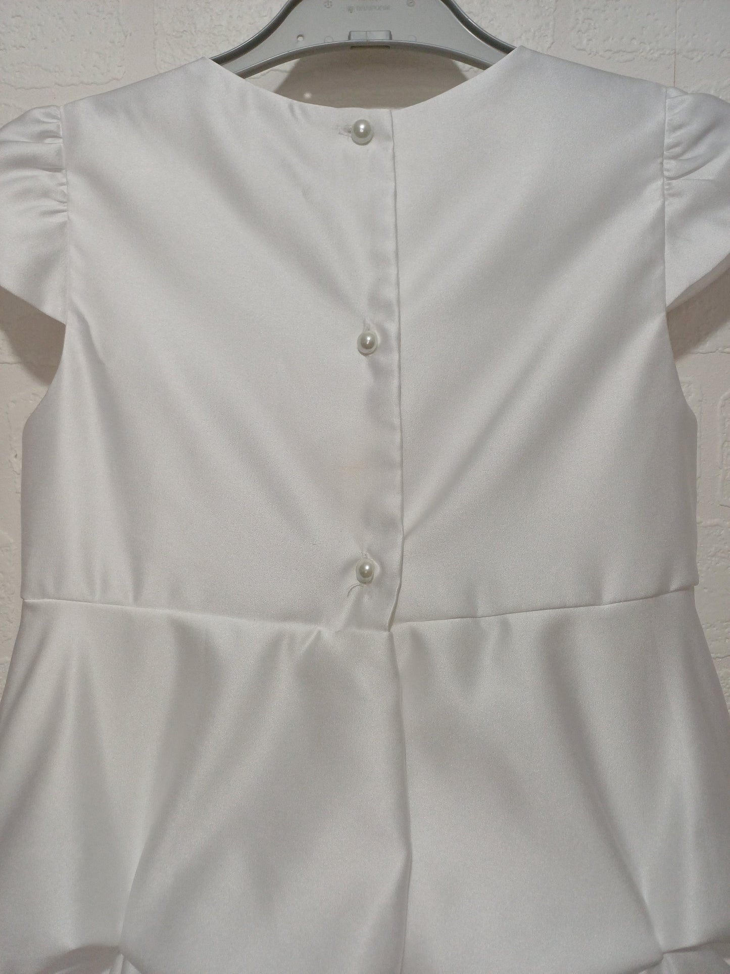 Pearce Fionda White Occasion Dress Girls Age 8 13" PTP - Good Condition