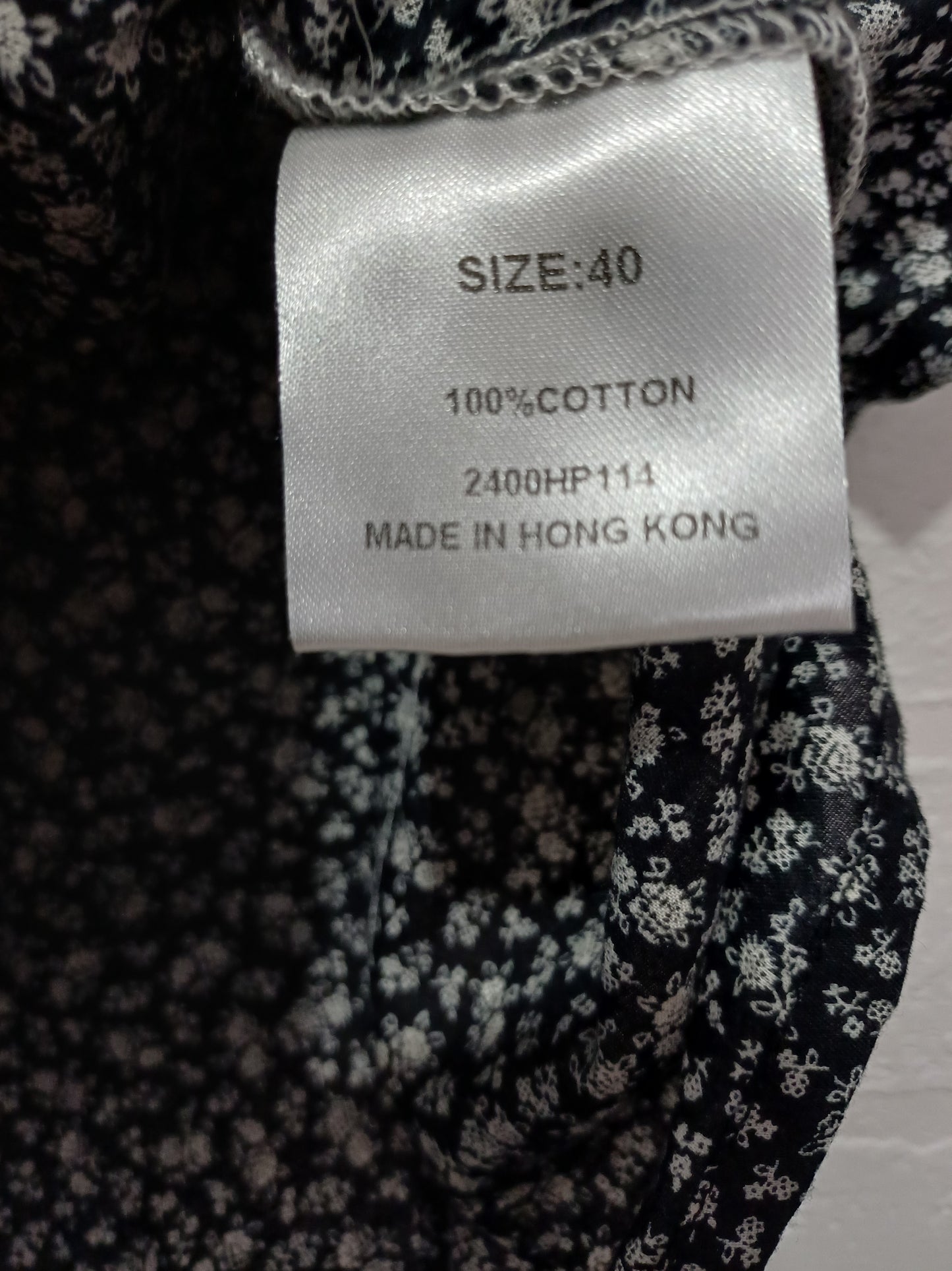 Kookai Black and White Floral Blouse Size 40 Approx. 17" PTP - Very Good Condition
