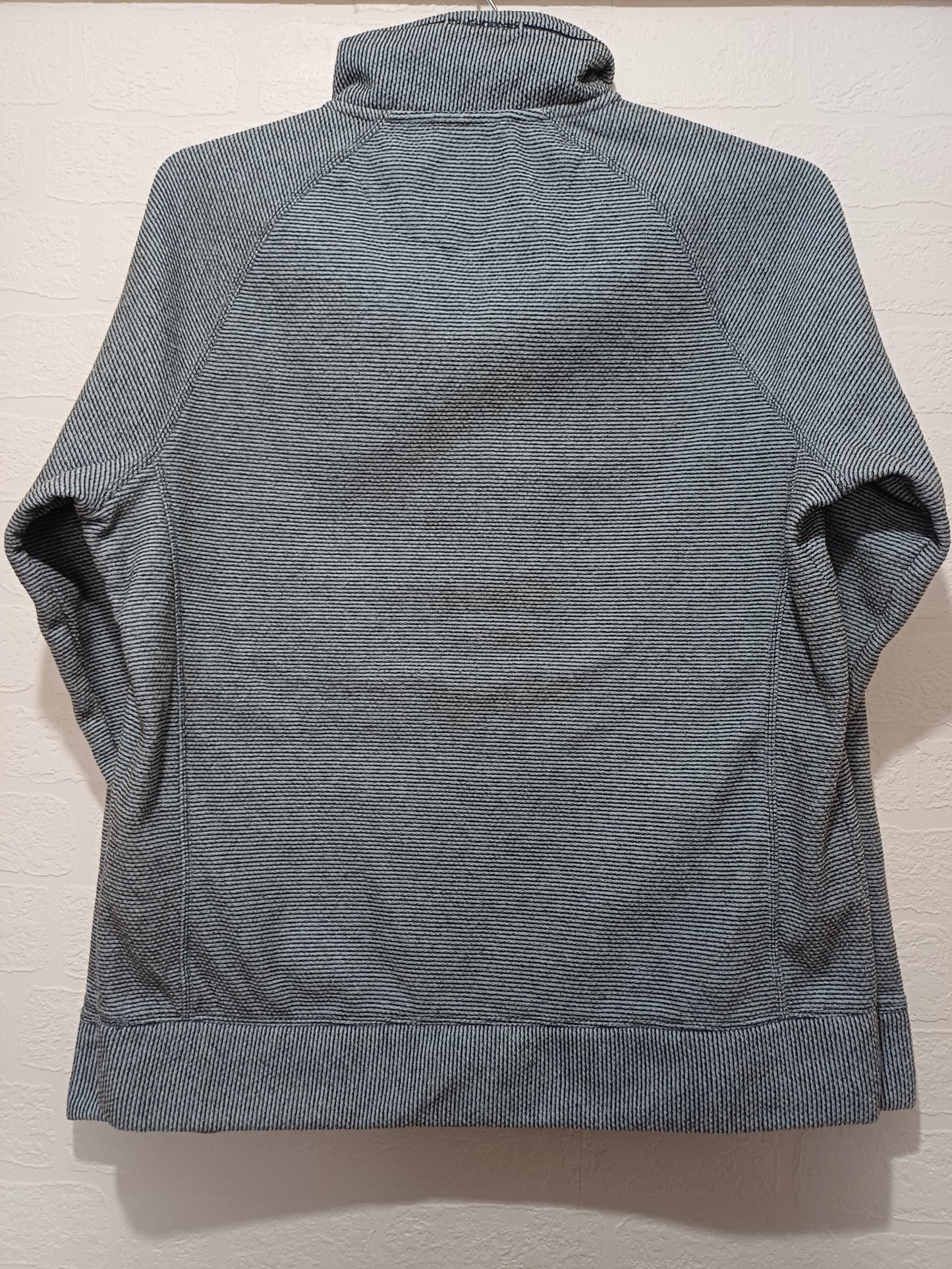 Men's Fleece Craghoppers Grey-Blue Quarter Zip Medium Approx. 23" PTP - Very Good Condition
