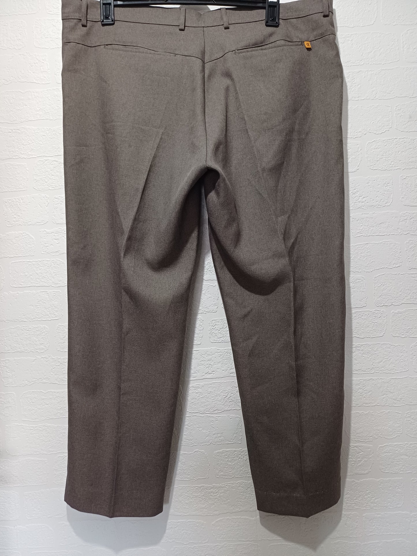Men's Trousers Farah Grey-Brown Smart W43 L29 - Very Good Condition