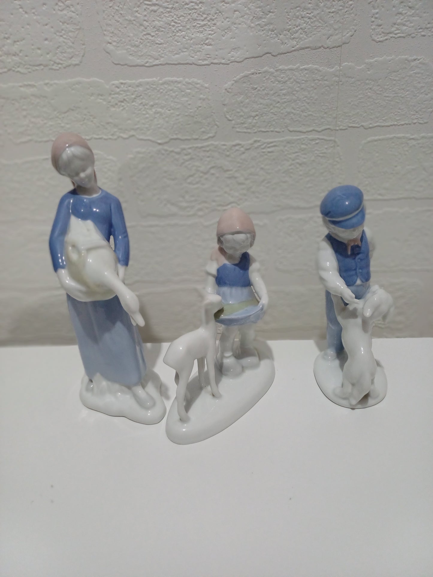 Vintage Gerold Porzellan Bavaria Figurines Set of 3 West Germany Porcelain Collectables